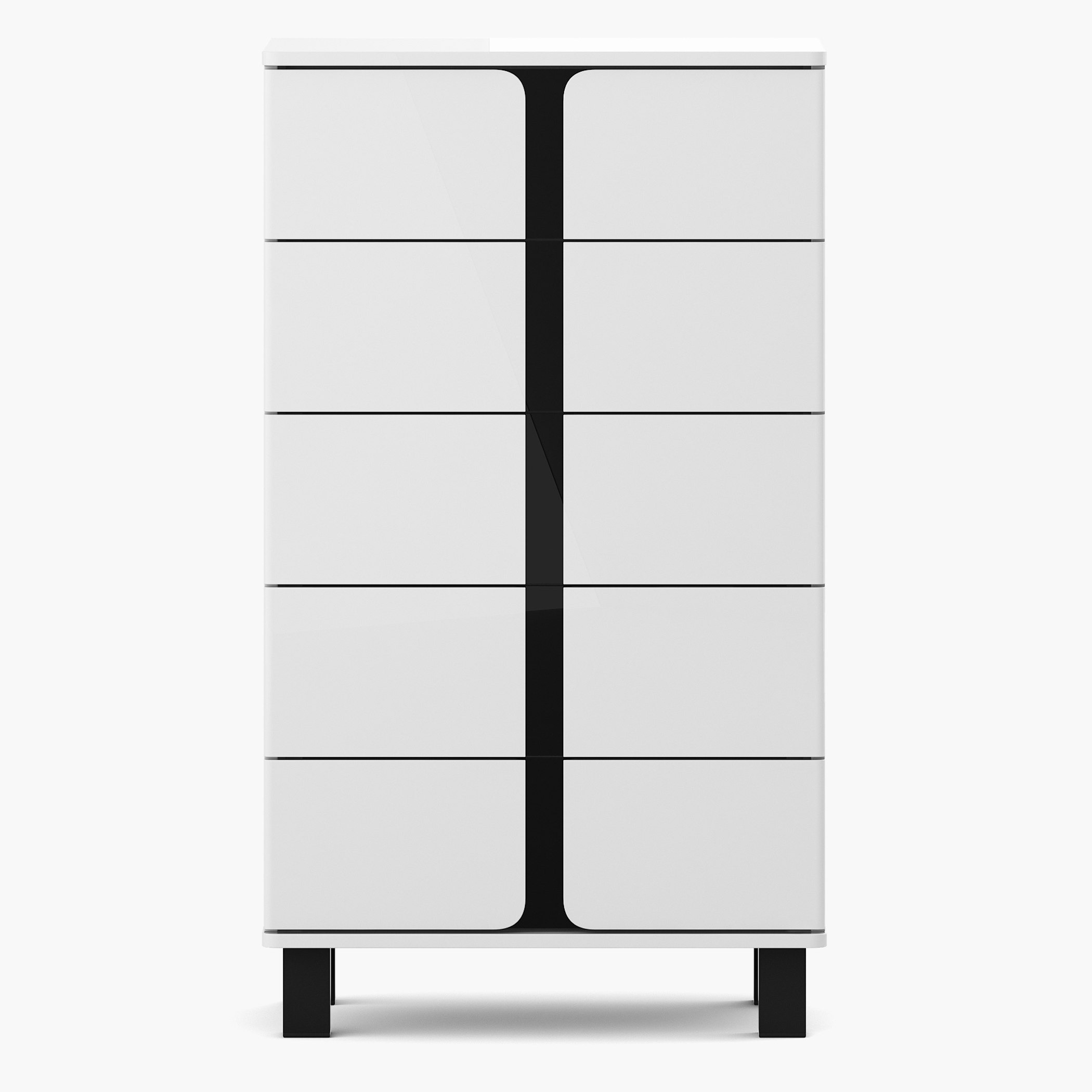 وحدة تخزين 5 أدراج  بتصميم عالي اللمعان من براج-hbxfurniture-dressersandchests-chestofdrawers-image-3
