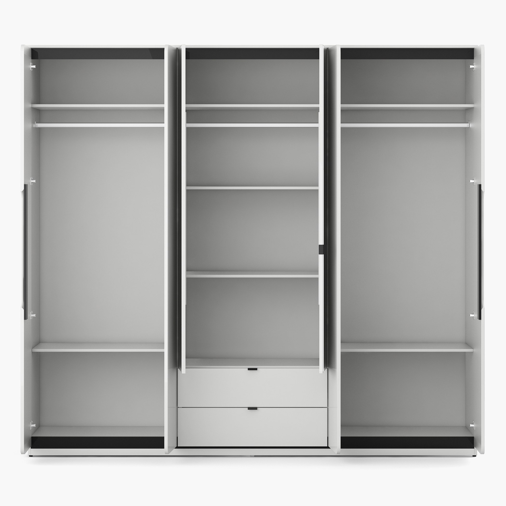 خزانة ملابس 6 أبواب ودرجين ومرآة شديدة اللمعان من براج-hbxfurniture-wardrobes-image-4