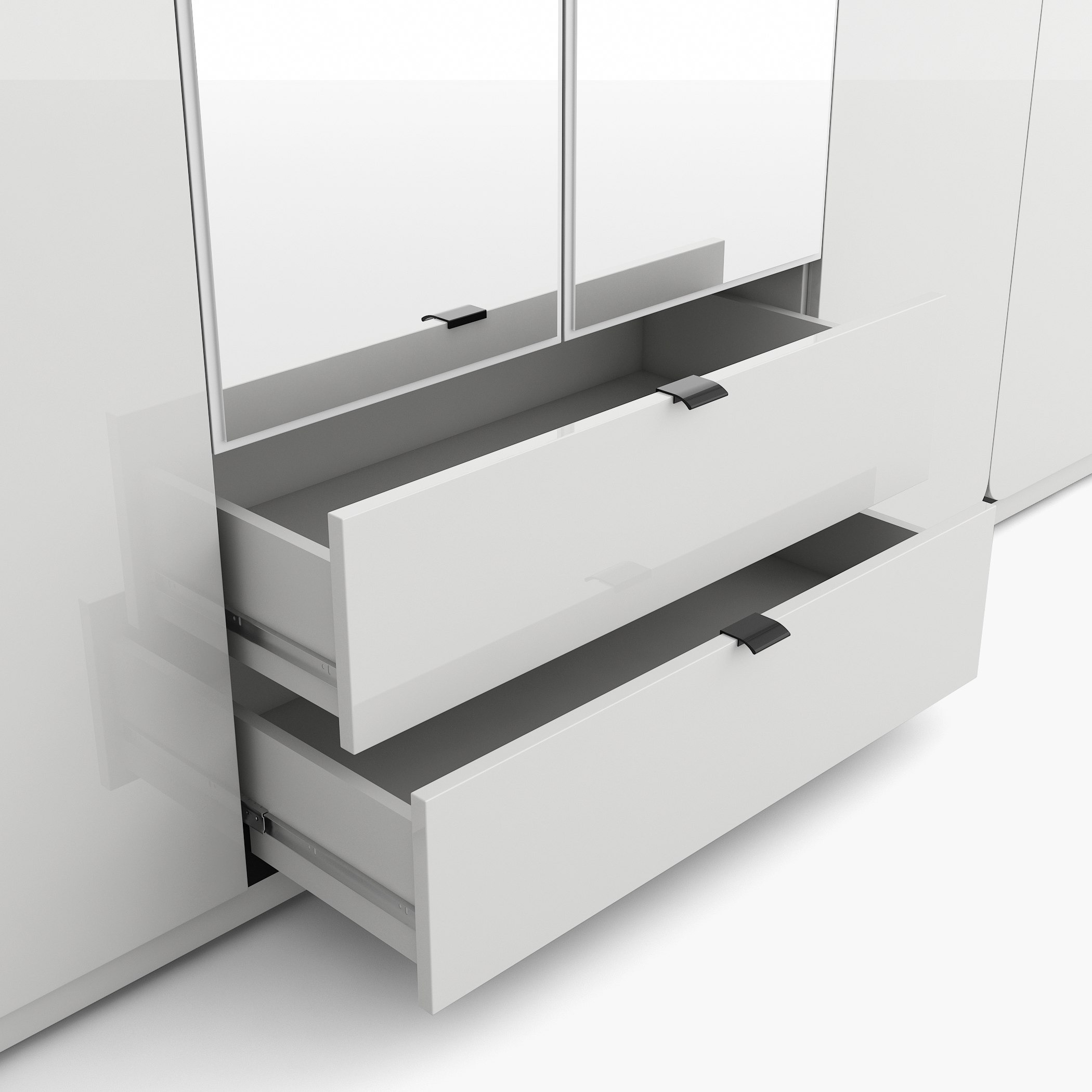 خزانة ملابس 6 أبواب ودرجين ومرآة شديدة اللمعان من براج-hbxfurniture-wardrobes-image-6