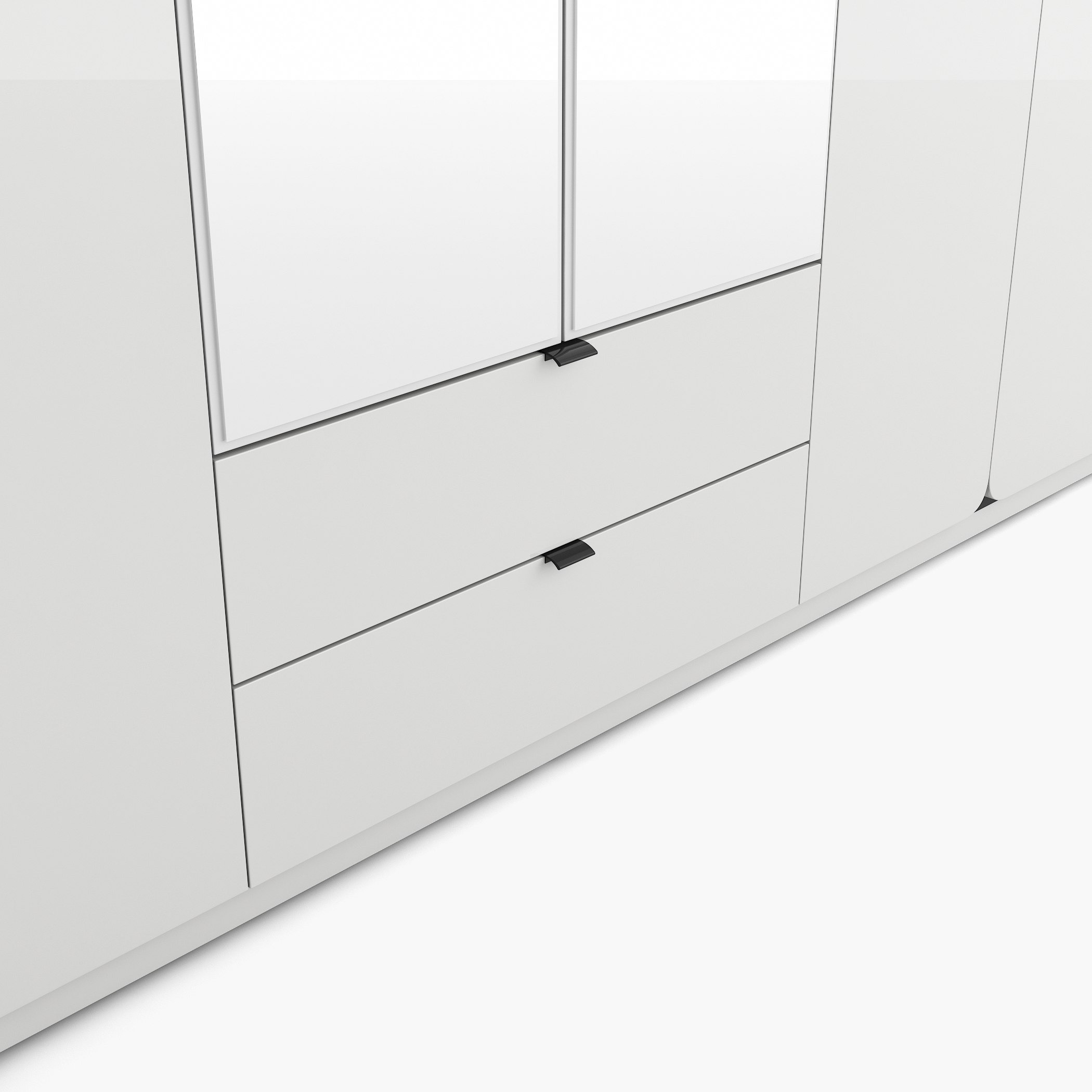 خزانة ملابس 6 أبواب ودرجين ومرآة شديدة اللمعان من براج-hbxfurniture-wardrobes-image-7