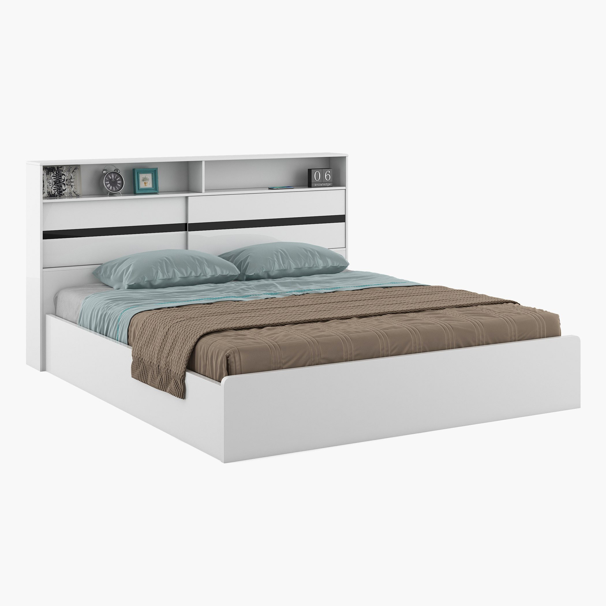 طقم غرفة نوم كينج 5 قطع شديد اللمعان من براج - 180x200 سم-hbxbedroom-bedsandbedsets-bedroomsets-king-image-2