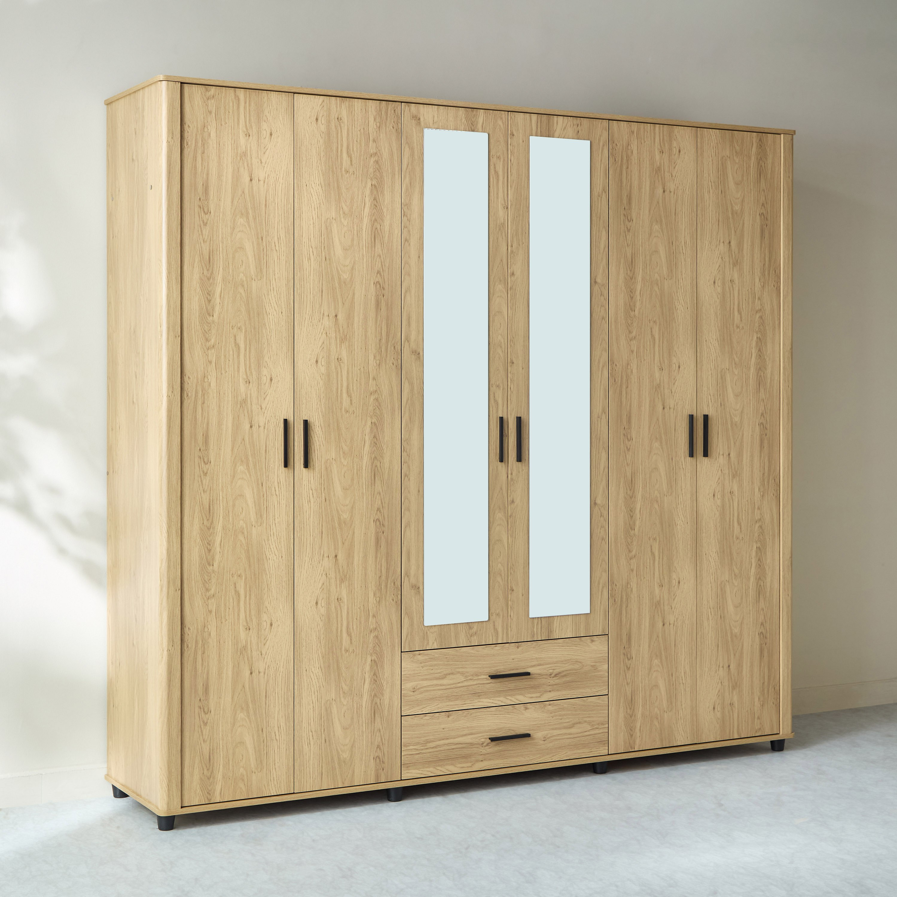 خزانة ملابس 6 أبواب ودرجين ومرآيا من بولتون-hbxfurniture-wardrobes-image-1