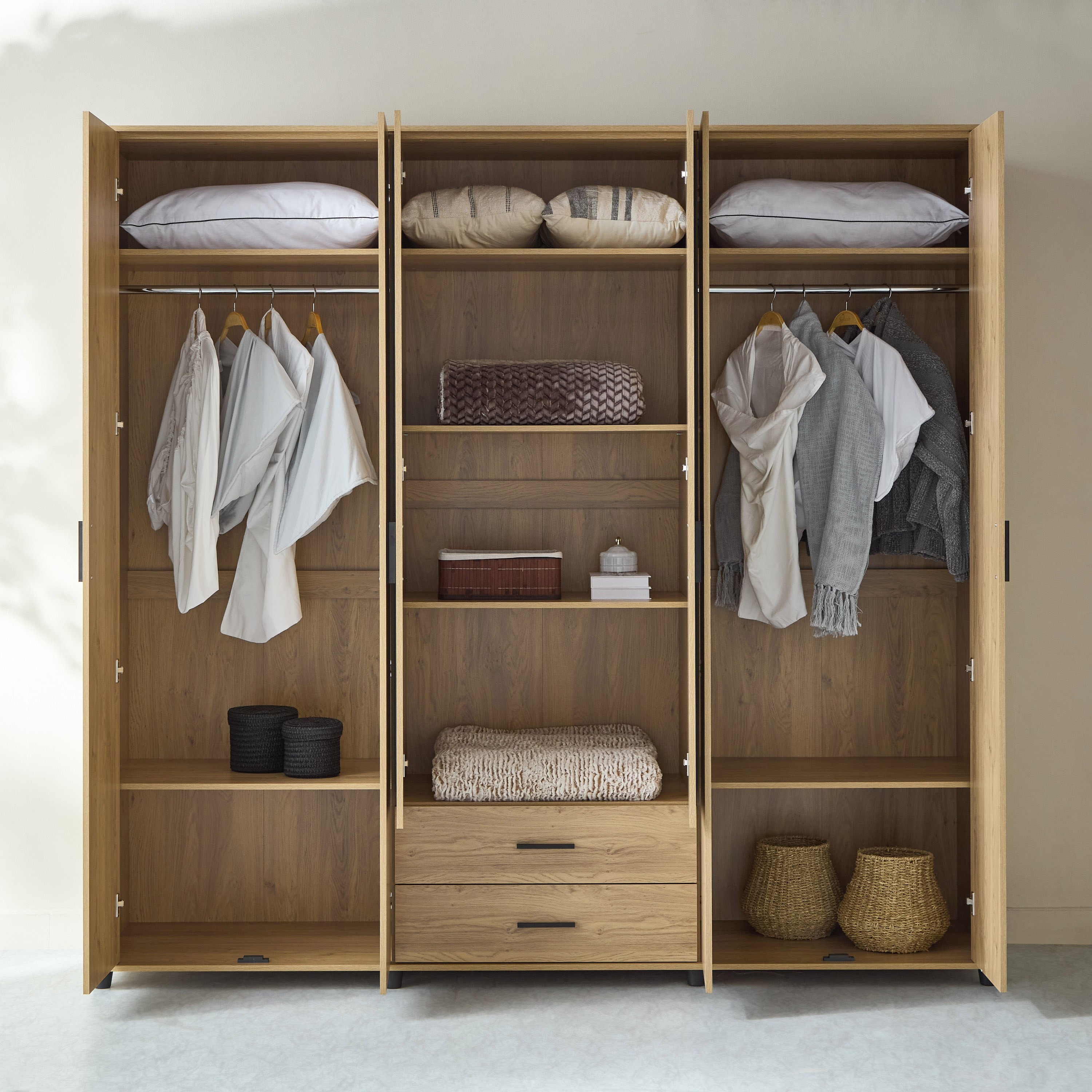 خزانة ملابس 6 أبواب ودرجين ومرآيا من بولتون-hbxfurniture-wardrobes-image-3