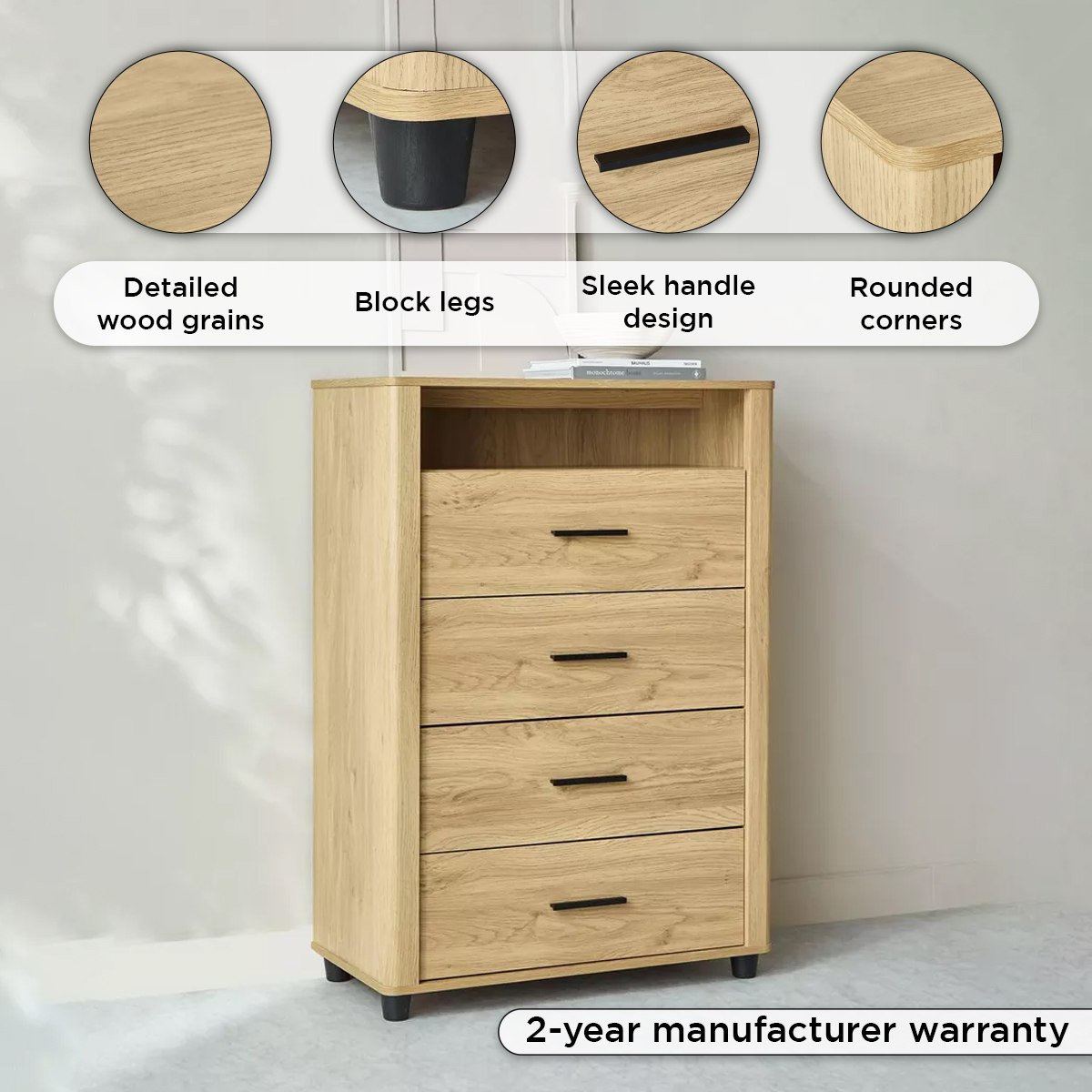 Bolton Chest of 4 Drawers-hbxfurniture-dressersandchests-chestofdrawers-image-4