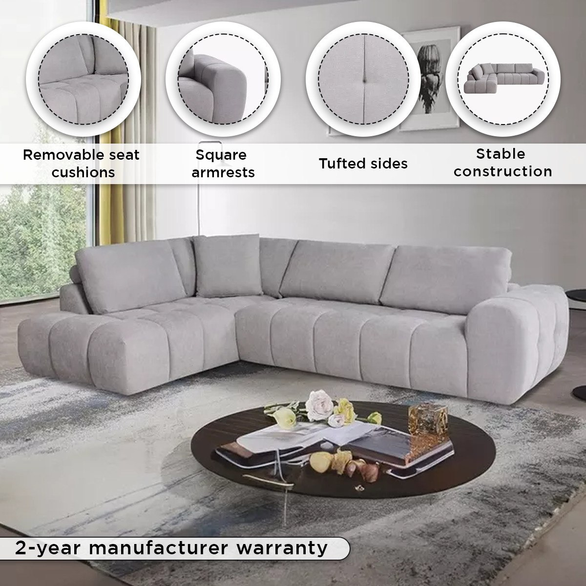 Bubble 5-Seater Left Corner Fabric Sofa-hbxlivingroom-sofasandarmchairs-cornersofas-image-4