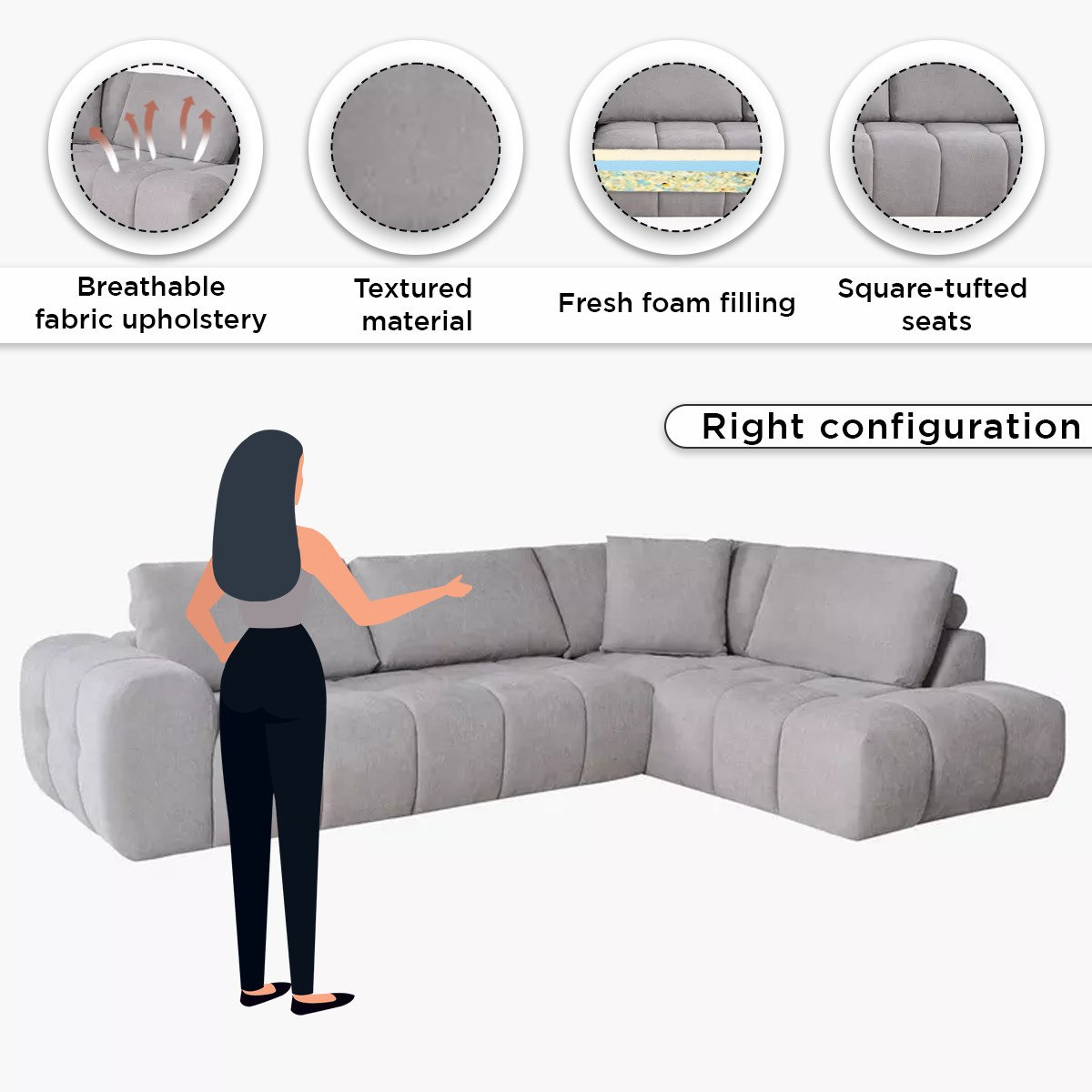 Bubble 5-Seater Right Corner Fabric Sofa-hbxlivingroom-sofasandarmchairs-cornersofas-image-5