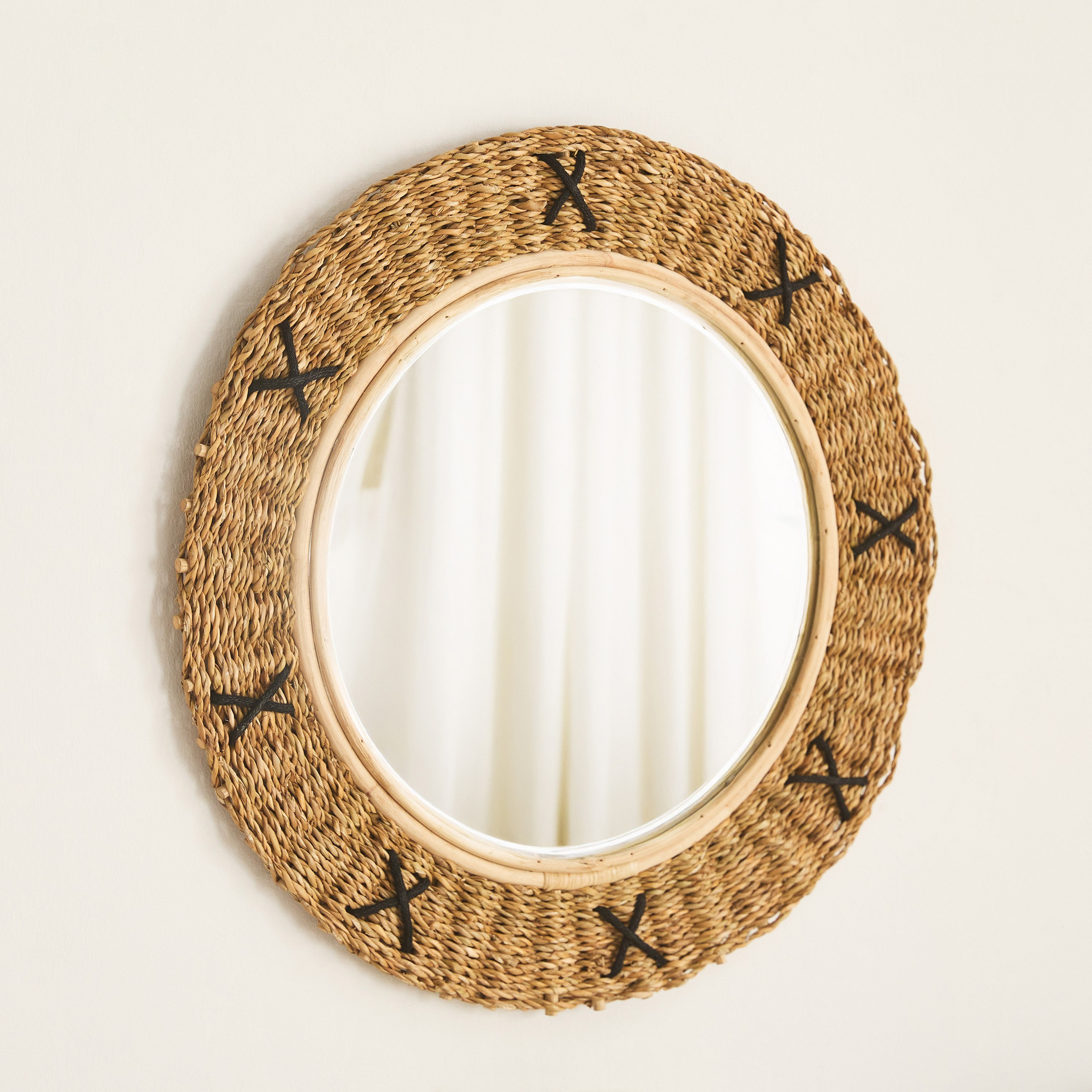 Naturaloom Rattan Round Mirror - 56 cm-hbxhomeware-hbxdecorandfurnishings-image-1