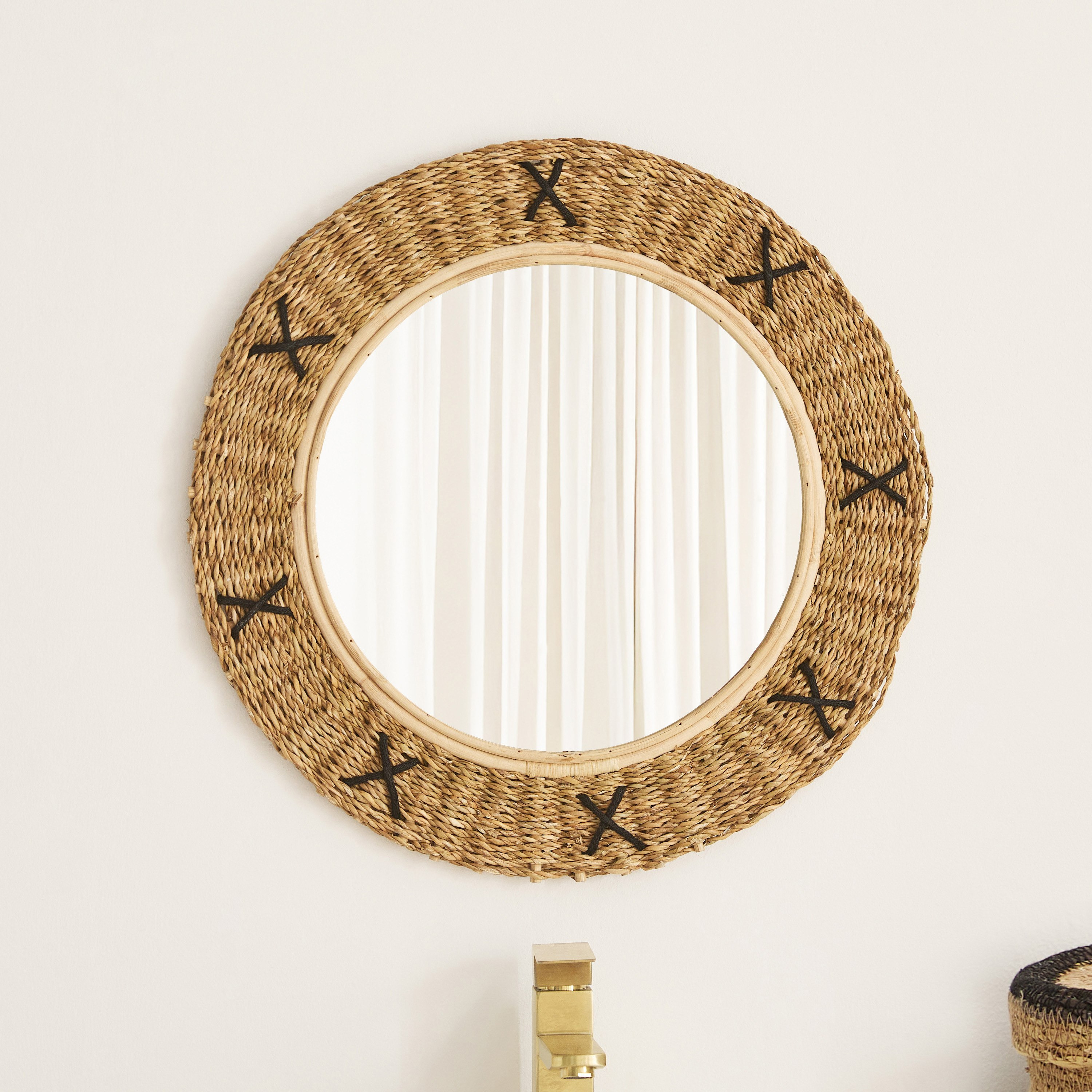 Naturaloom Rattan Round Mirror - 56 cm-hbxhomeware-hbxdecorandfurnishings-image-2