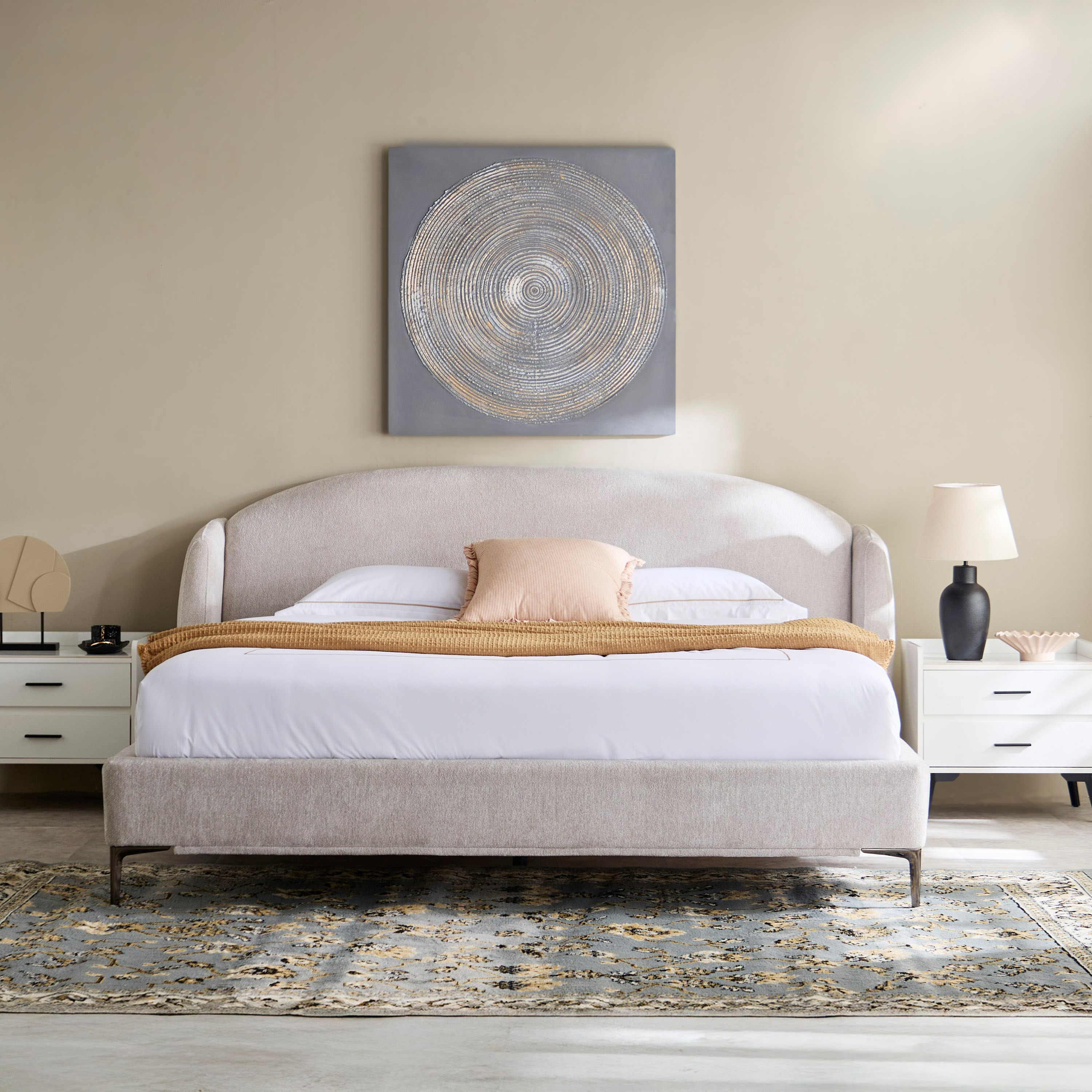 Marwell Dona Upholstered Queen Bed -160x200 cm-hbxbedroom-bedsandbedsets-beds-queen-image-2
