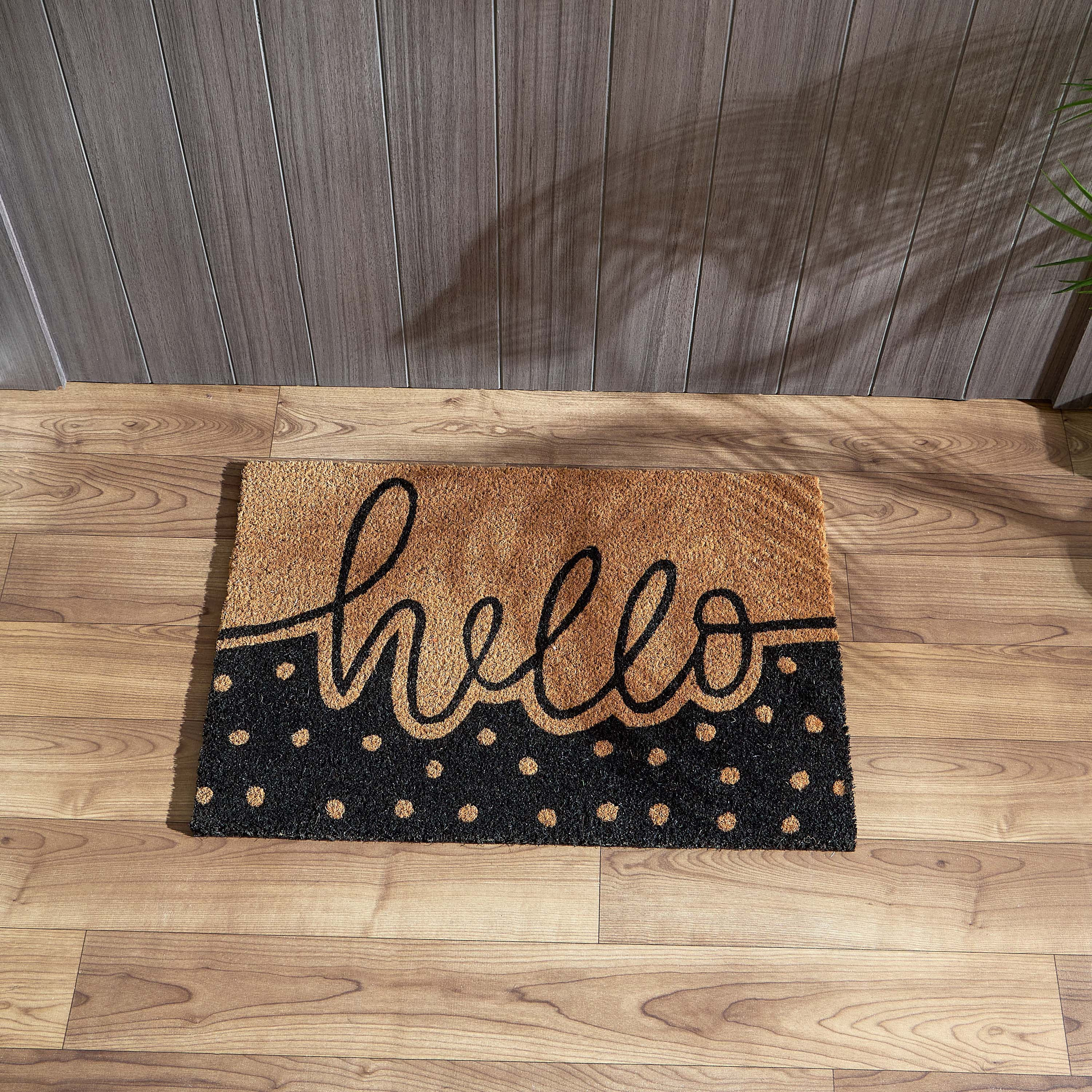 سجادة باب من ألياف جوز الهند بظهر بي في سي وطبعات - 40x60 سم-hbxhomeware-hbxlivingroom-image-2