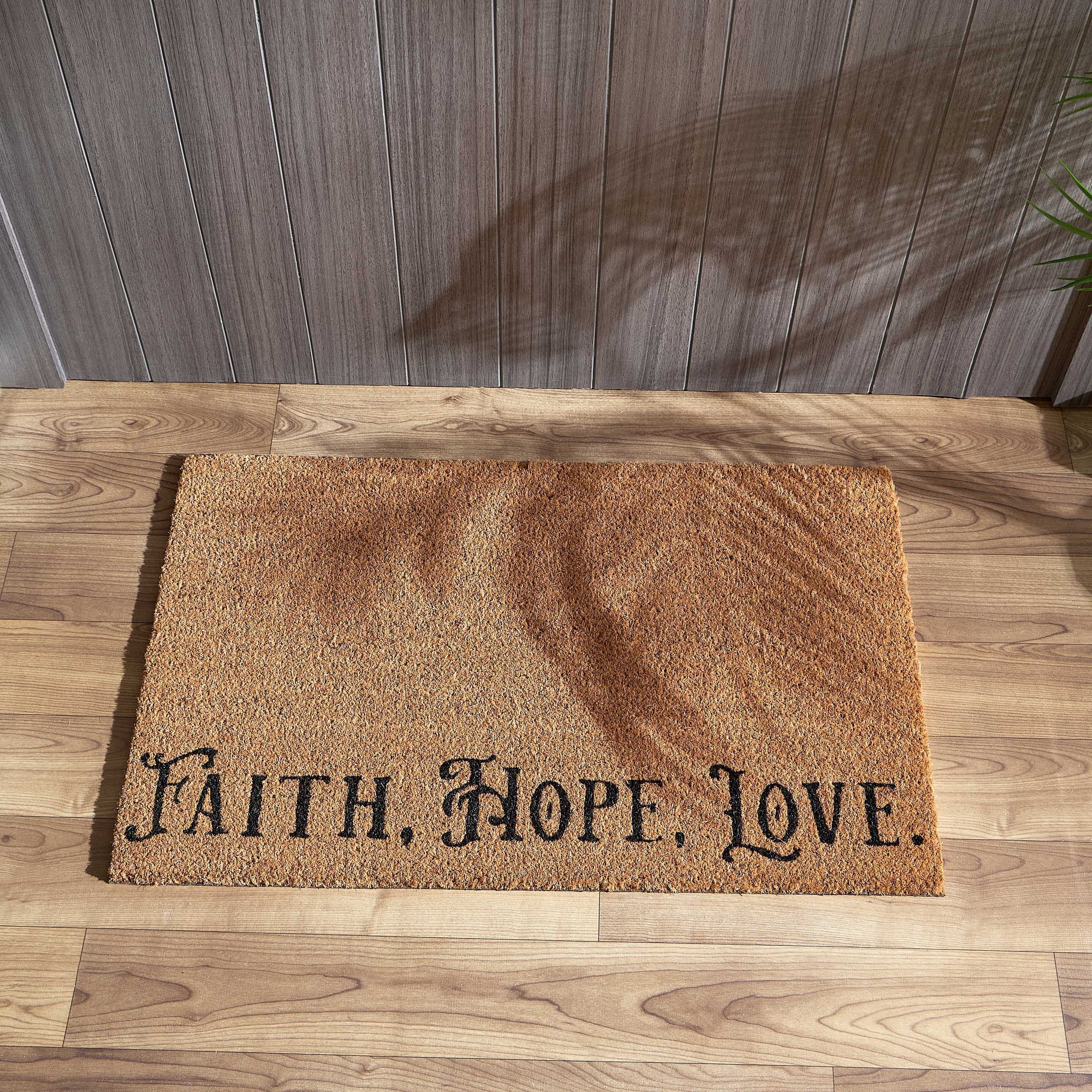 سجادة باب من ألياف جوز الهند بظهر بي في سي وطبعات لاف - 45x75 سم-hbxhomeware-hbxlivingroom-image-2