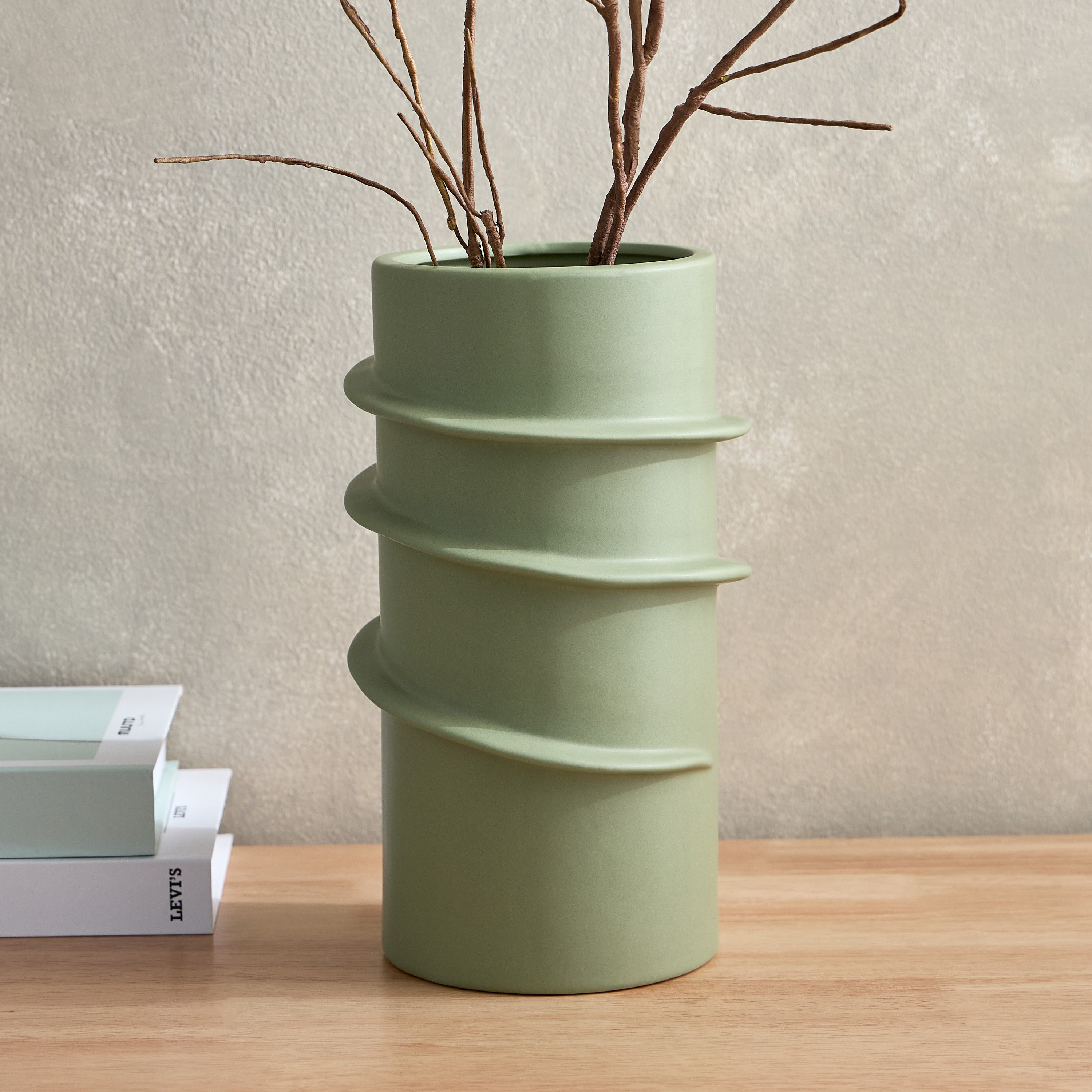 مزهرية سيراميك من كامبريا - 15.5x15.5x27.2 سم-hbxbedroom-decorandaccessories-vases-image-1
