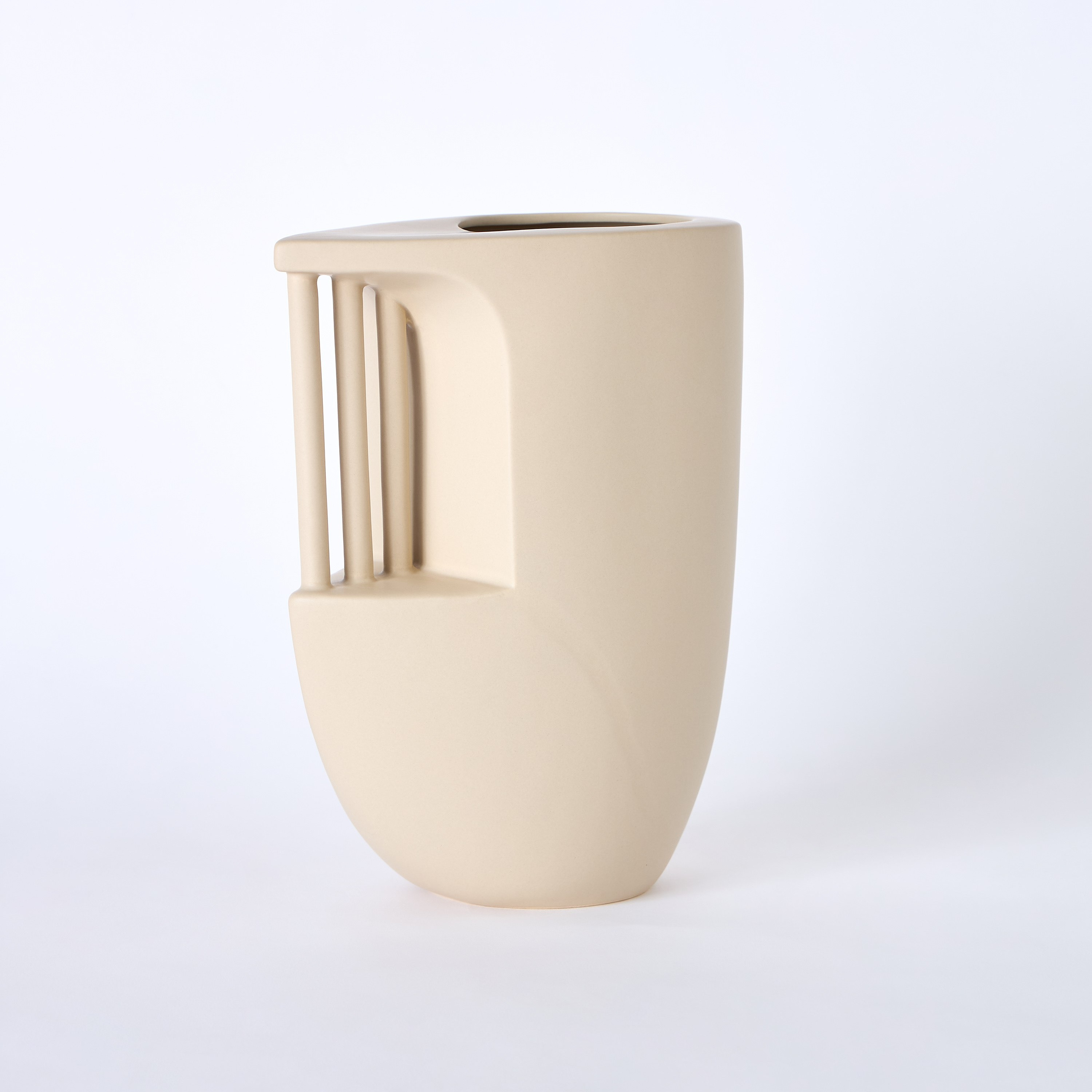 مزهرية سيراميك مضلعة من كامبريا - 20.2x12x26 سم-hbxbedroom-decorandaccessories-vases-image-5