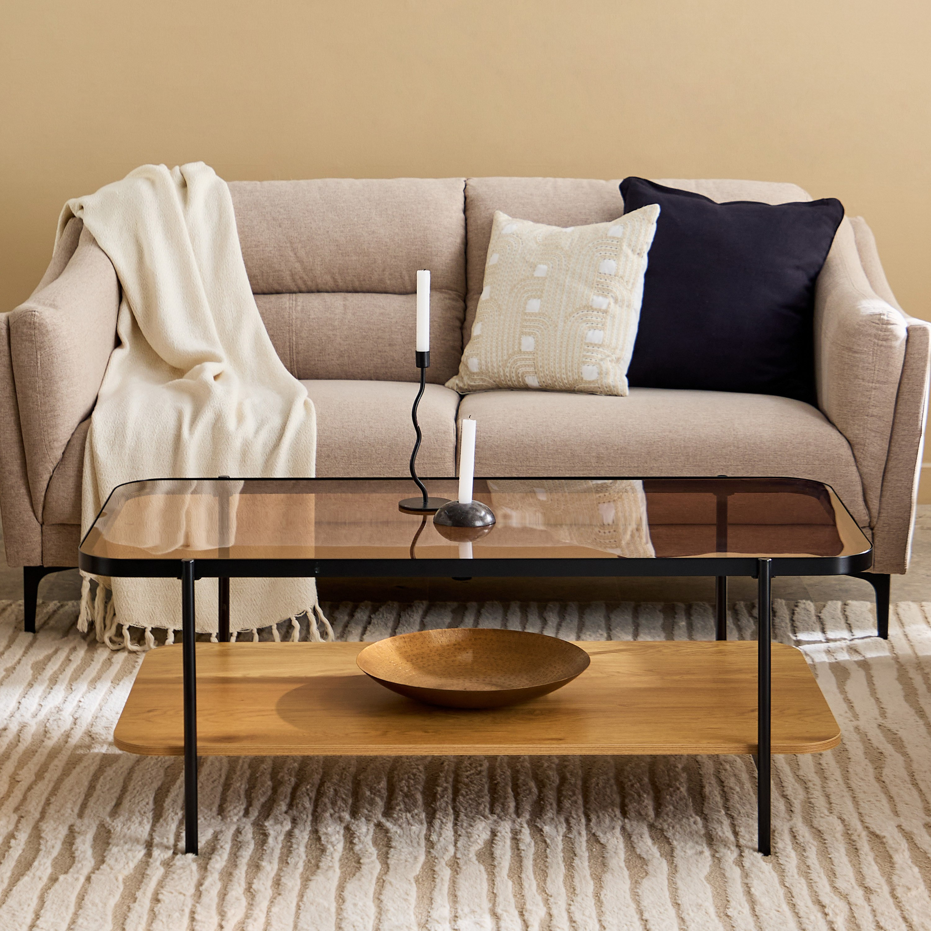 Velmont Glass Top Coffee Table with Shelf-hbxlivingroom-tablesandstands-coffeetables-image-2
