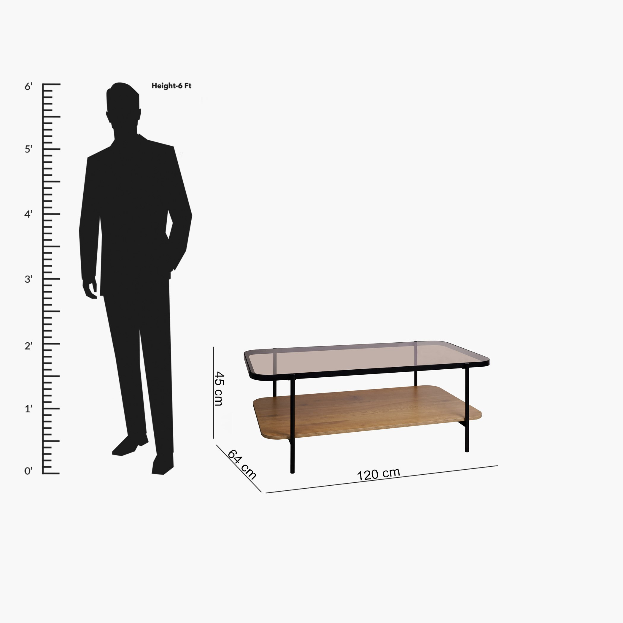 Velmont Glass Top Coffee Table with Shelf-hbxlivingroom-tablesandstands-coffeetables-image-7