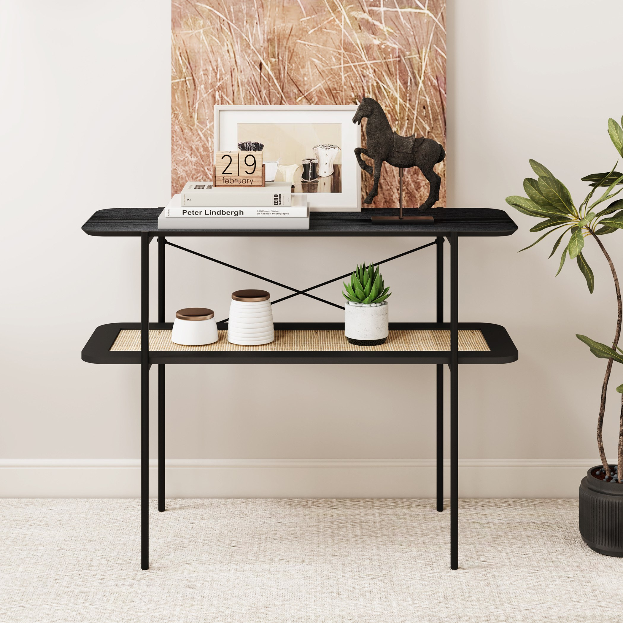 طاولة كونسول روطان مع رف من مونتي-hbxfurniture-tablesandstands-consoletables-image-1