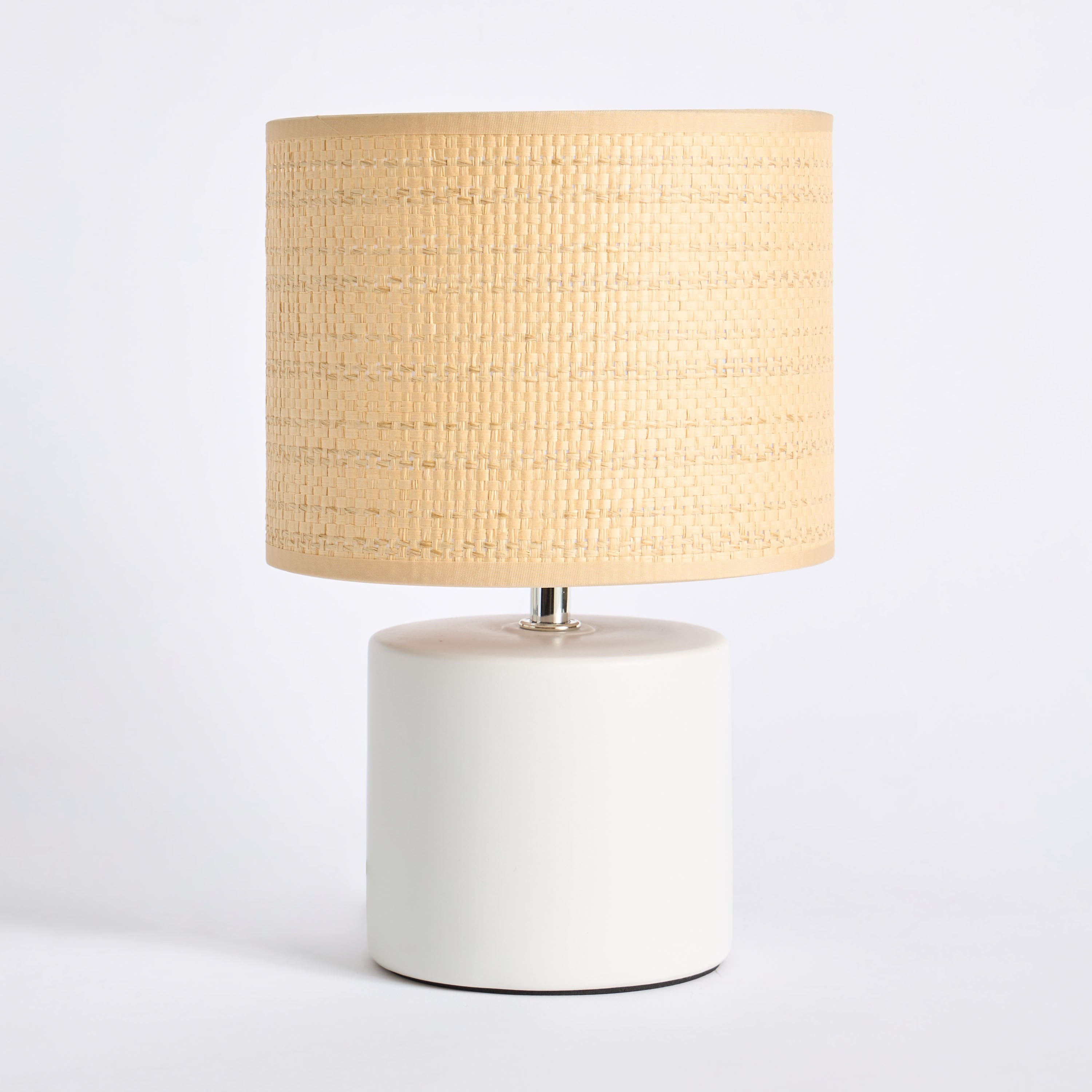 مصباح طاولة بقاعدة سيراميك وغطاء ورق طبيعي من هاربر- 28 سم-hbxbedroom-lighting-tablelamps-image-5