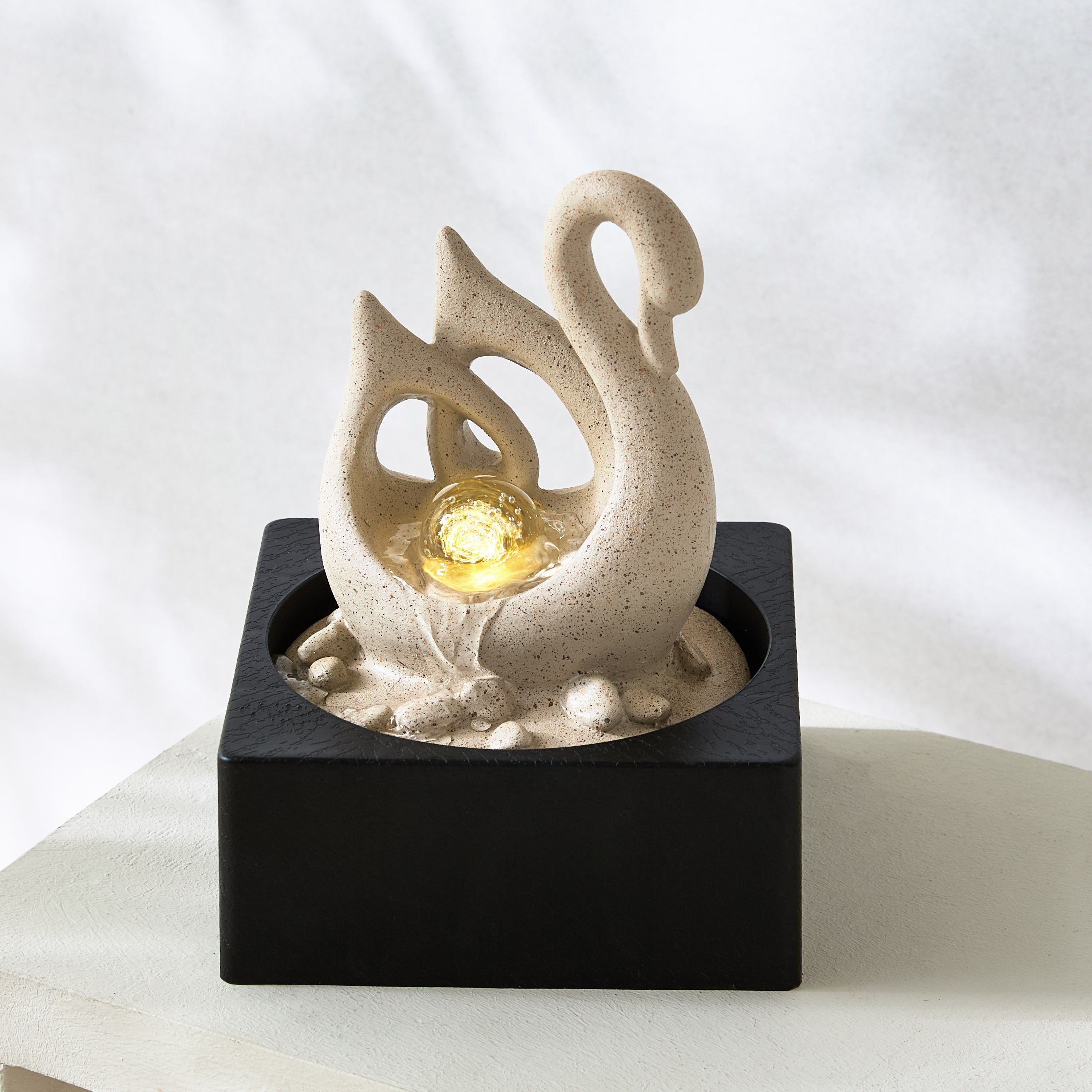 Belen Modern Fountain with Rolling Ball - 18x18x24 cm-hbxhomeware-hbxoutdoor-image-2