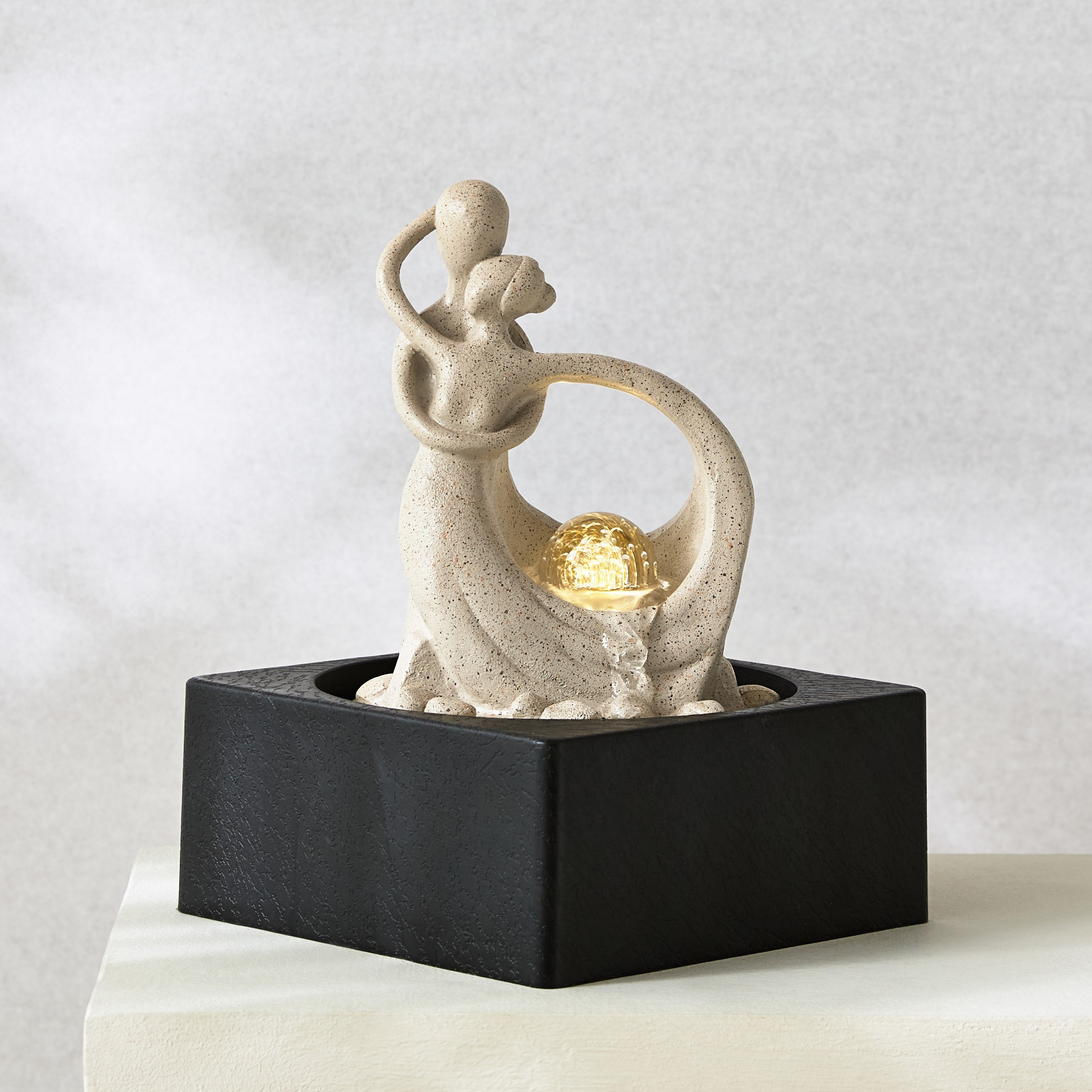 Belen Modern Fountain with Rolling Ball - 18x18x24 cm-hbxhomeware-hbxoutdoor-image-1