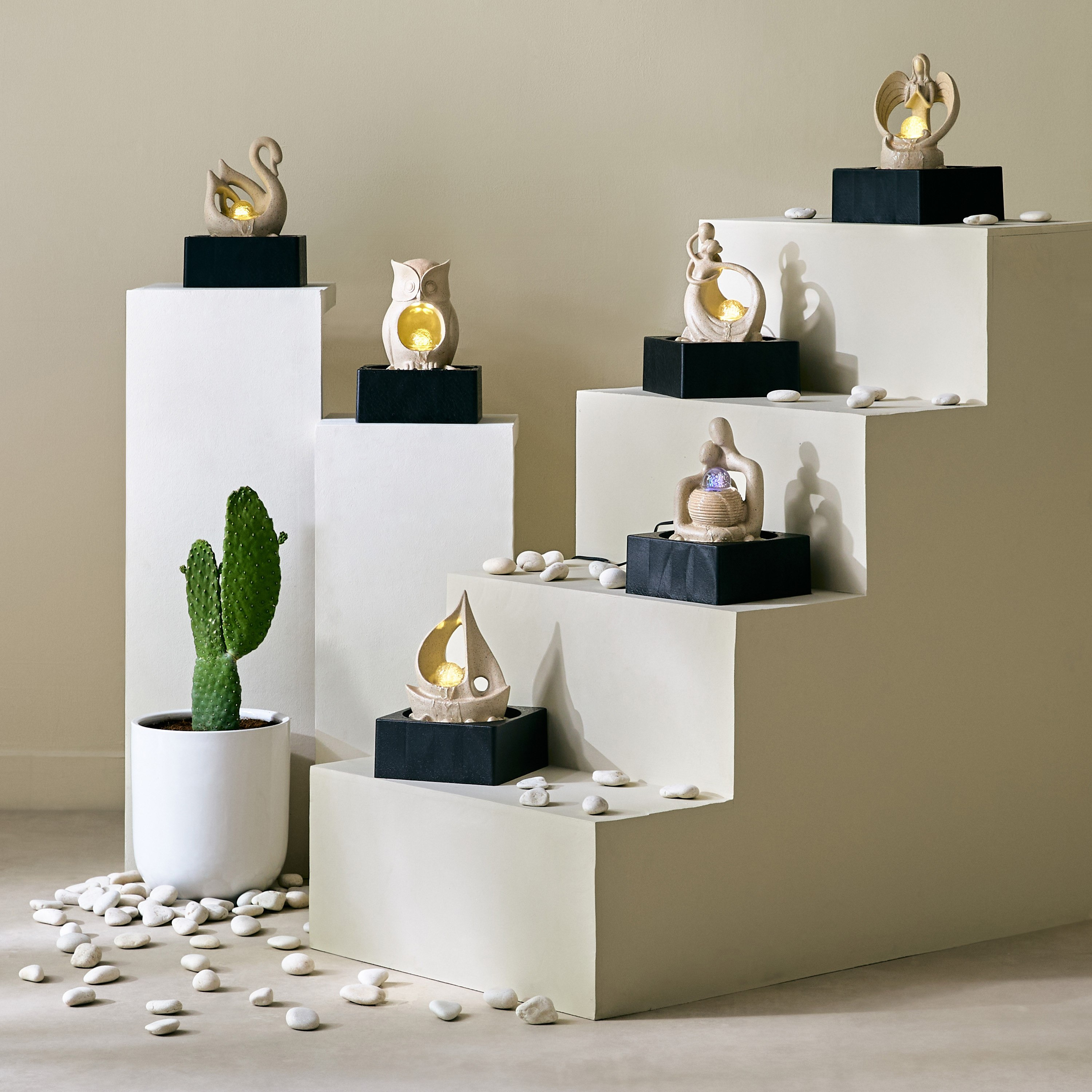 Belen Modern Fountain with Rolling Ball - 18x18x24 cm-hbxhomeware-hbxoutdoor-image-4