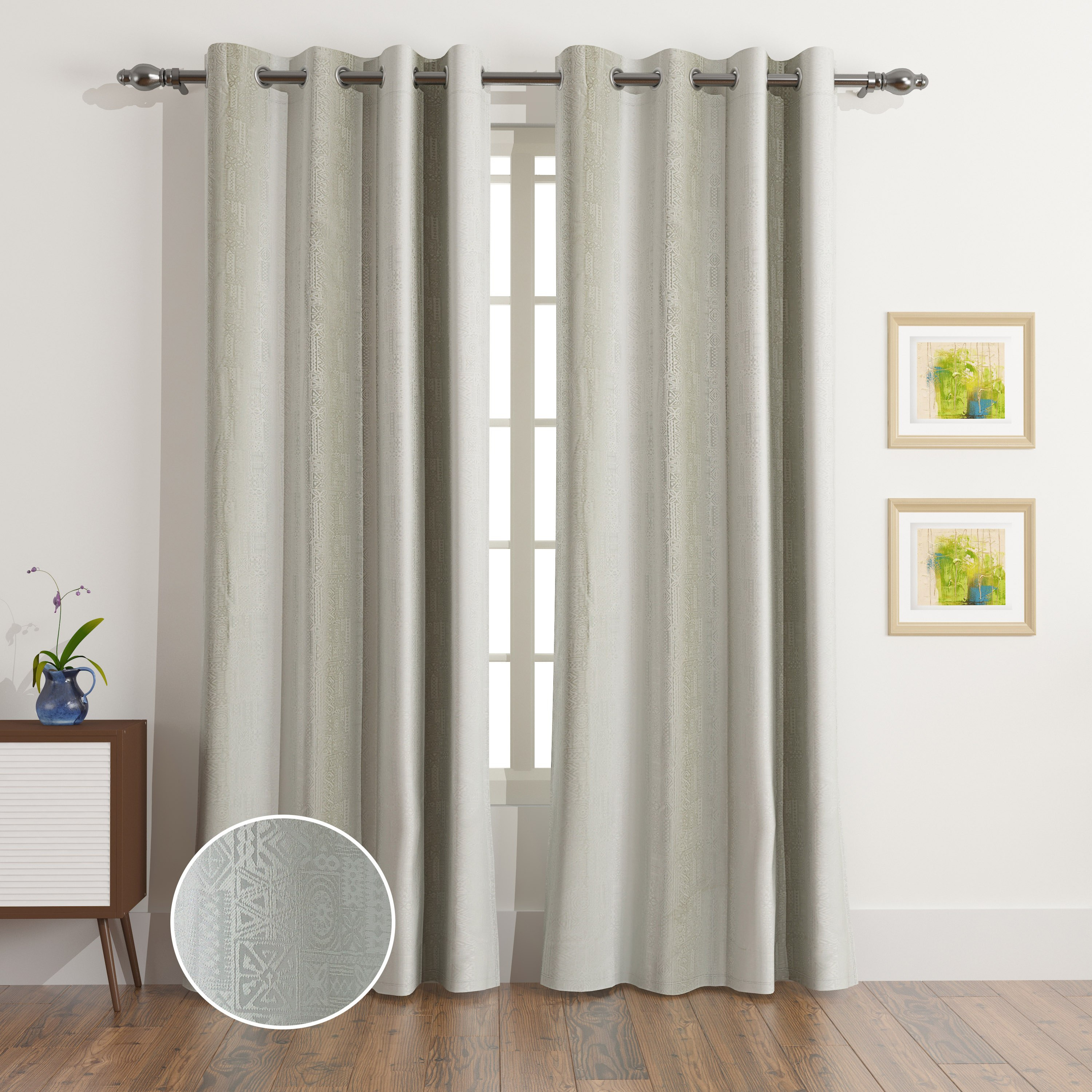طقم ستائر معتمة جاكار طويلة جدًا قطعتين كاليس من ريفا - 135x300 سم-hbxhomeware-hbxdecorandfurnishings-image-1