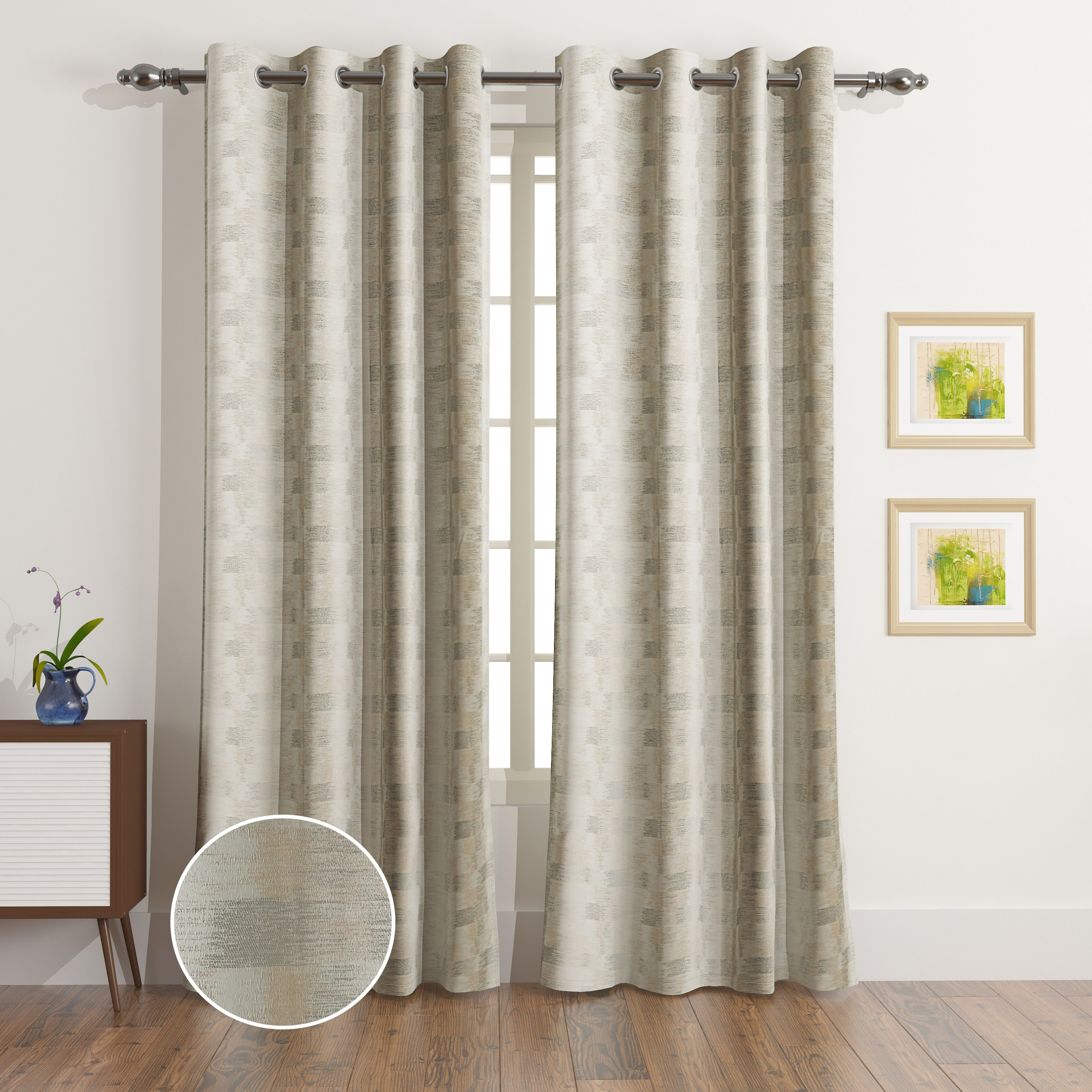 طقم ستارة تعتيم من قطعتين جاكارد من لوكاس زورو - 135x240 سم-hbxhomeware-hbxdecorandfurnishings-image-1