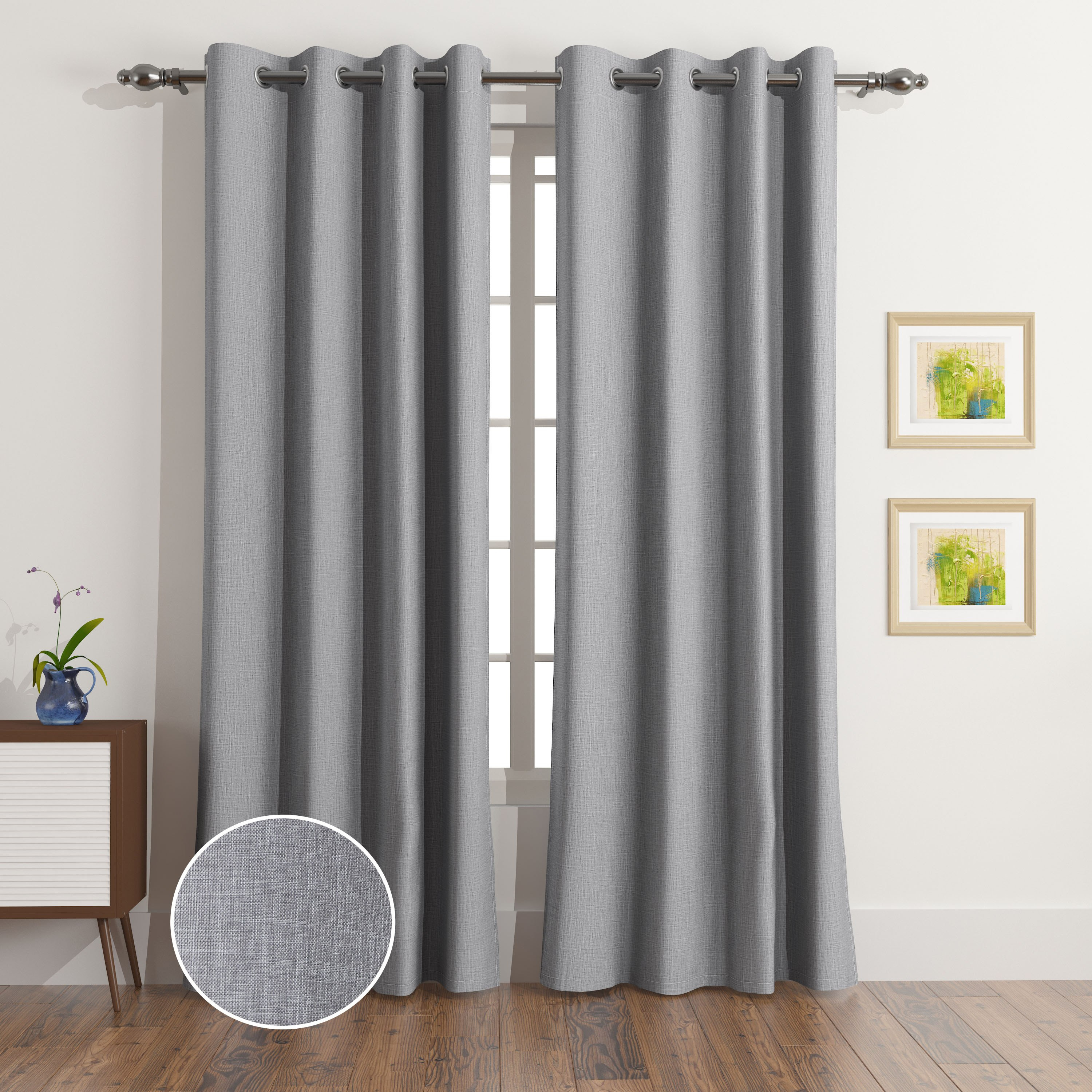 طقم ستارة تعتيم بطول إضافي من قطعتين جاكارد من سيرا سوراي - 135x300 سم-hbxhomeware-hbxdecorandfurnishings-image-1