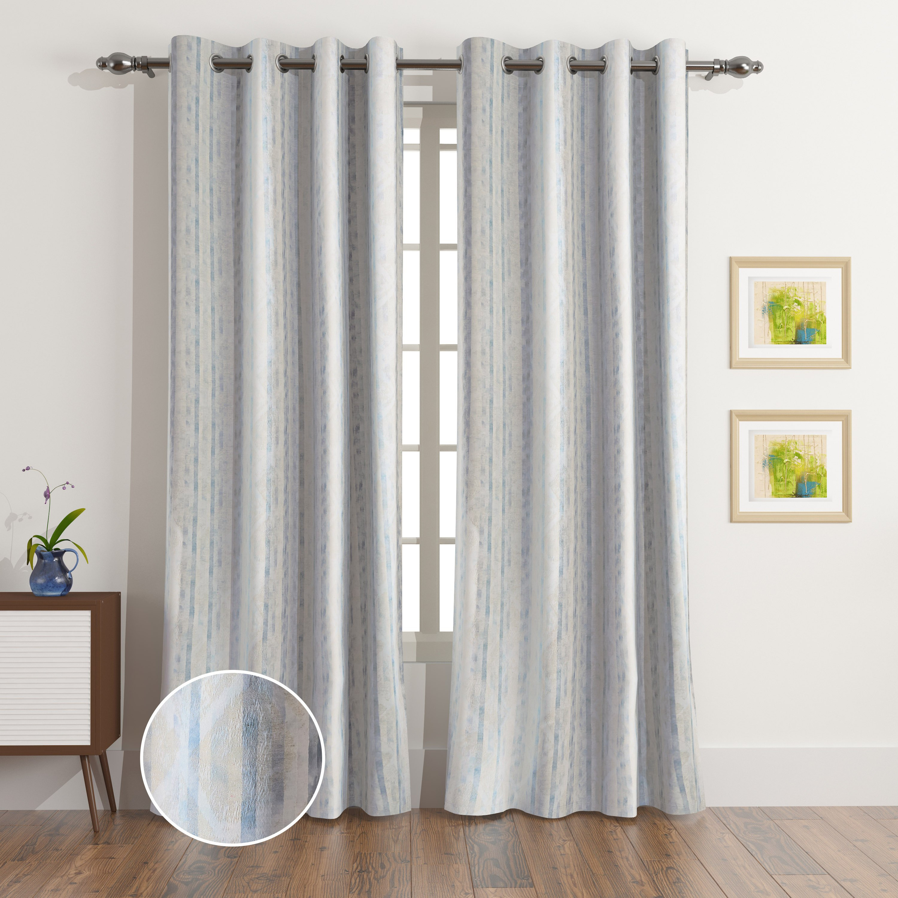 طقم ستائر جاكار طويلة جدًا قطعتين كاليتا من أوليفيا - 135x300 سم-hbxhomeware-hbxdecorandfurnishings-image-1