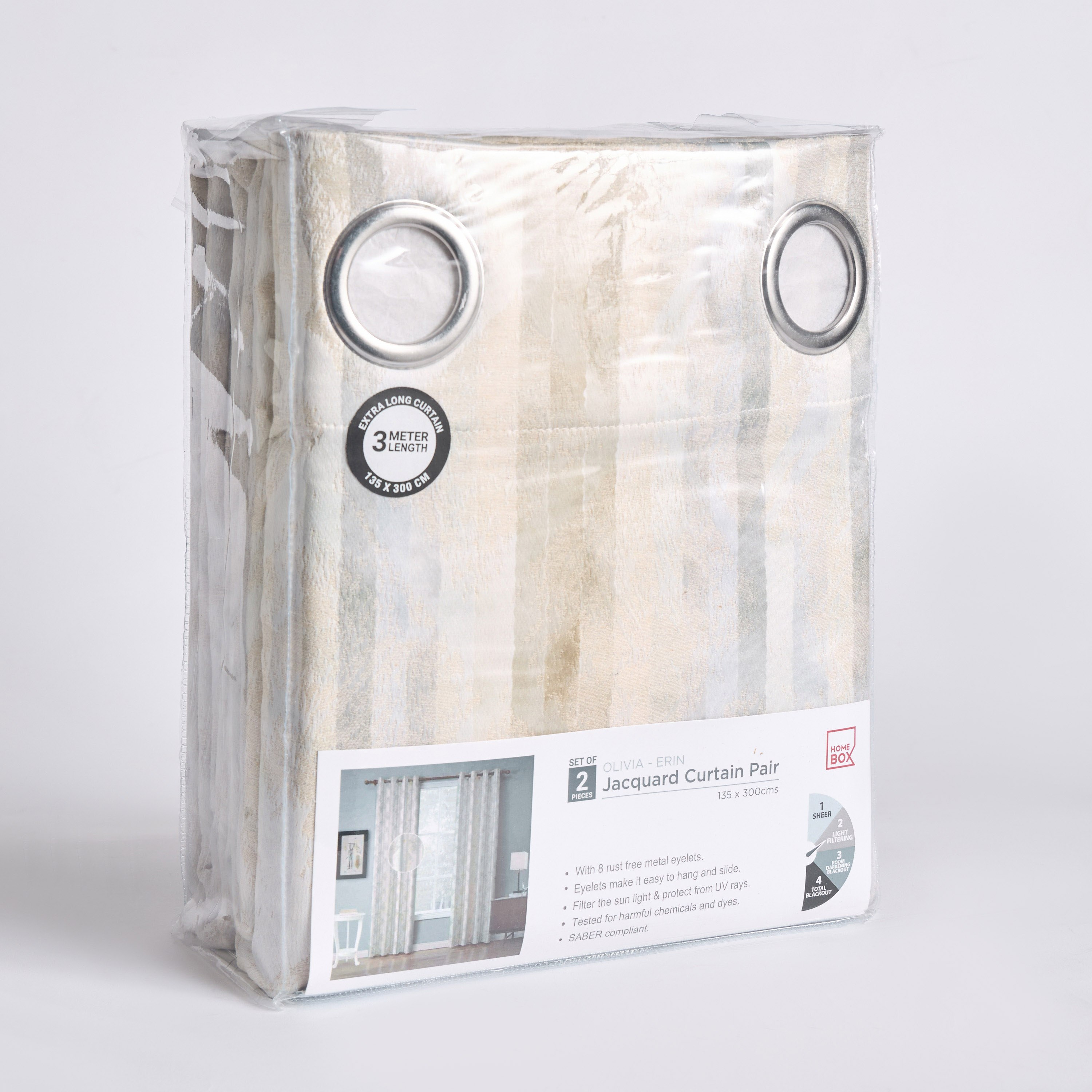 طقم ستائر جاكار طويلة جدًا قطعتين إيرين من أوليفيا - 135x300 سم-PROMO_HB_AE_B2G2_011025-image-4