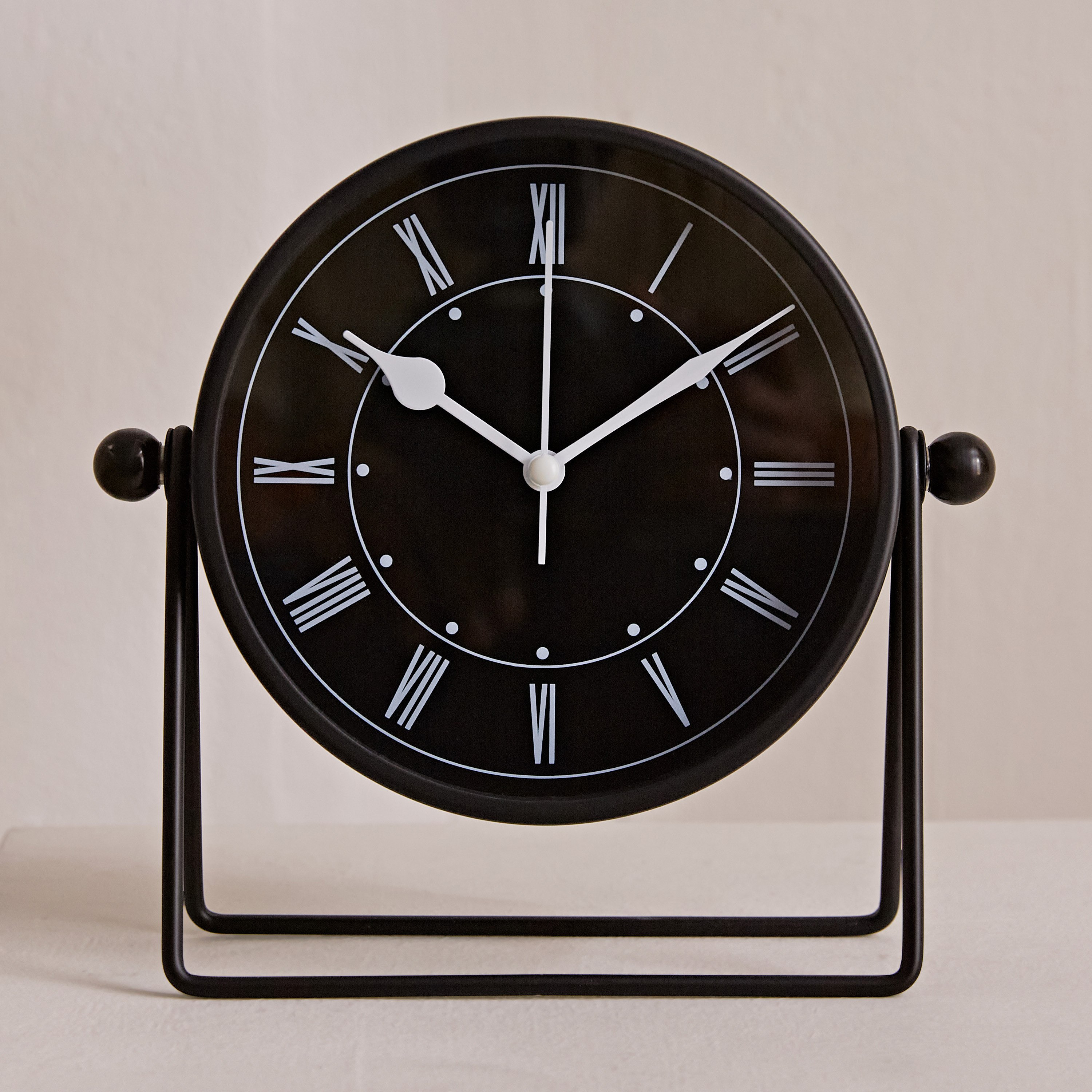 ساعة طاولة ألمونيوم من ماسون - 19.5x6.5x18.5 سم-hbxdiningroom-decorandaccessories-clocks-image-2