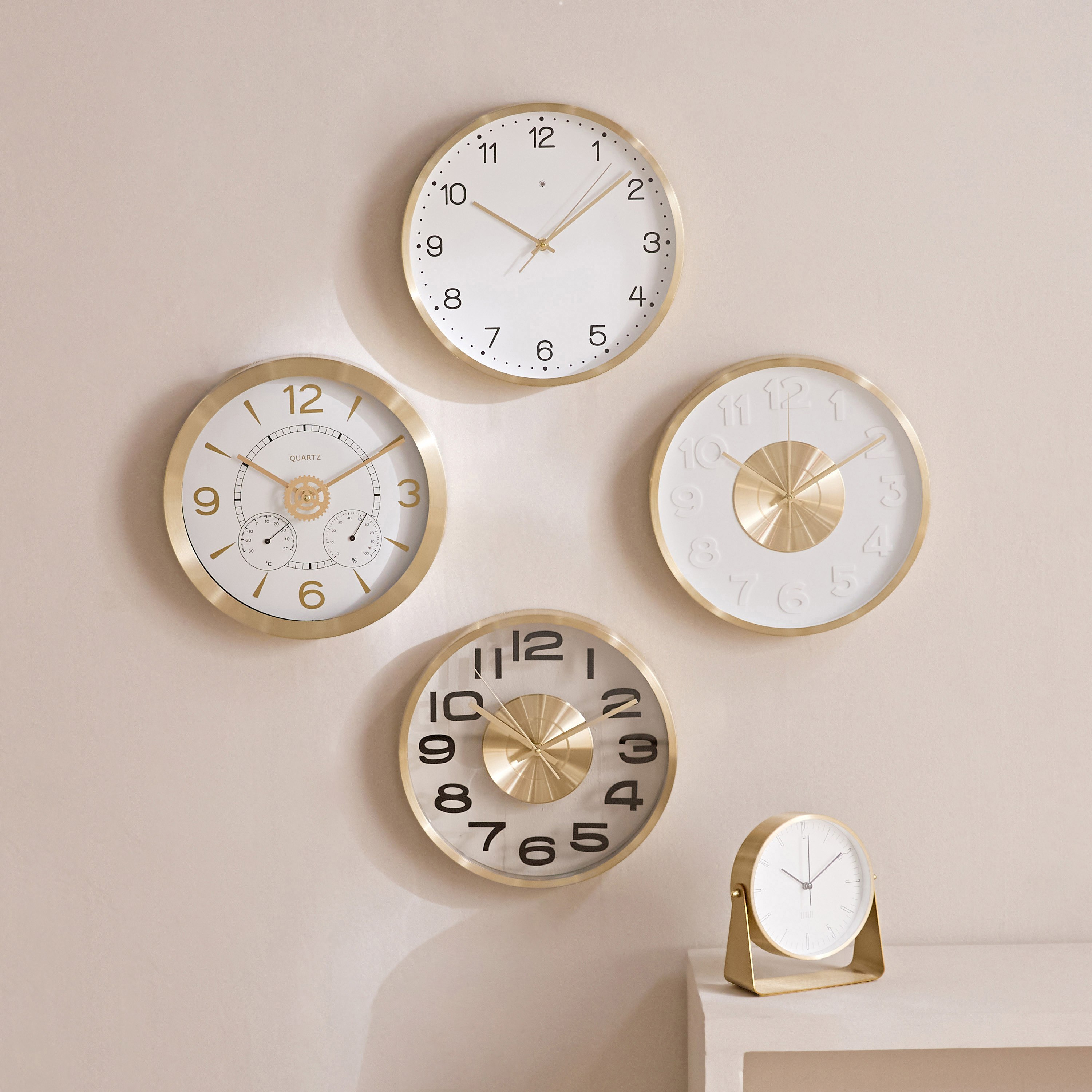 ساعة حائط ألومنيوم بمقياس رطوبة ومقياس حرارة من ماسون- 30x4.2 سم-hbxdiningroom-decorandaccessories-clocks-image-4