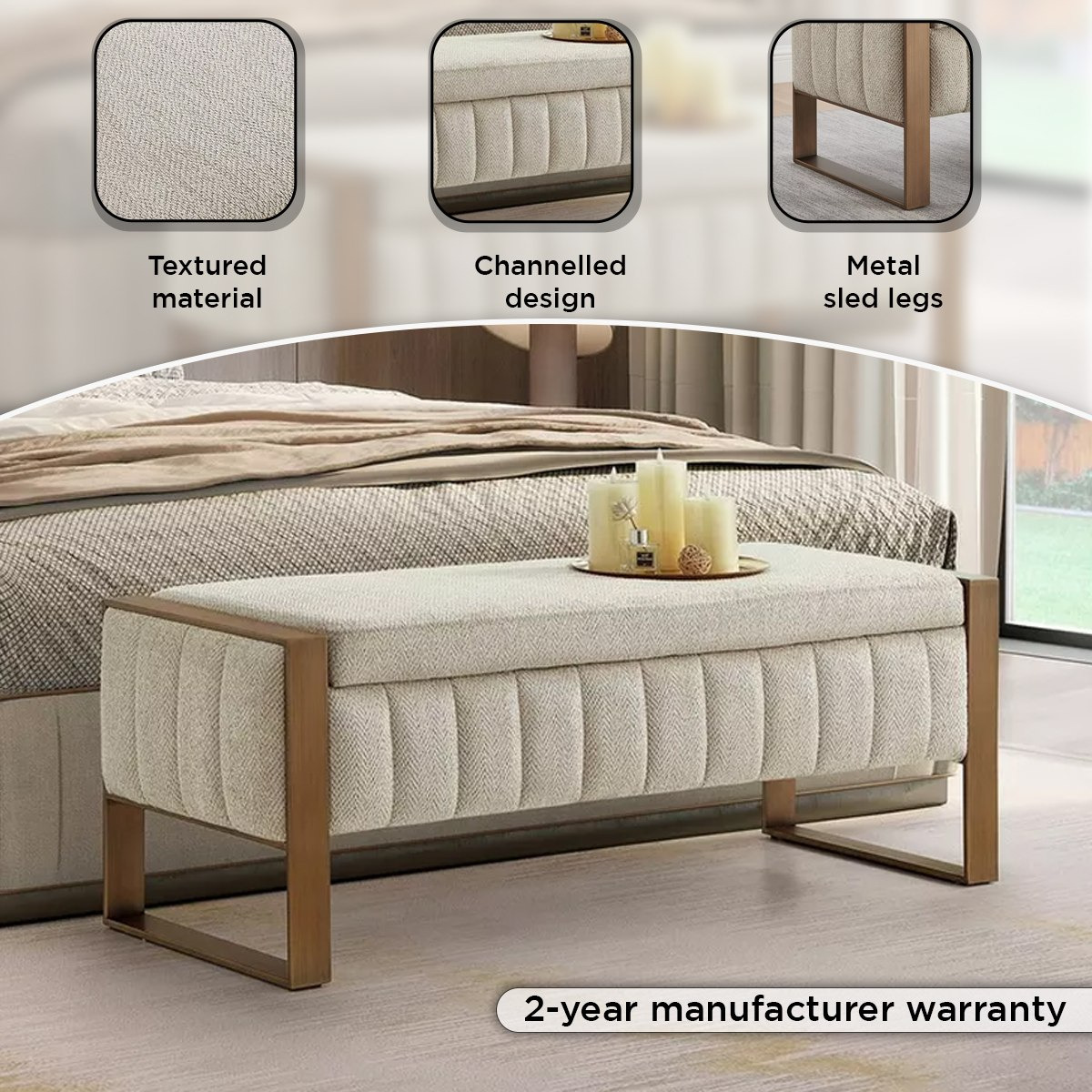 Avalon Fabric Bench with Storage-hbxfurniture-sofasandarmchairs-benches-image-4