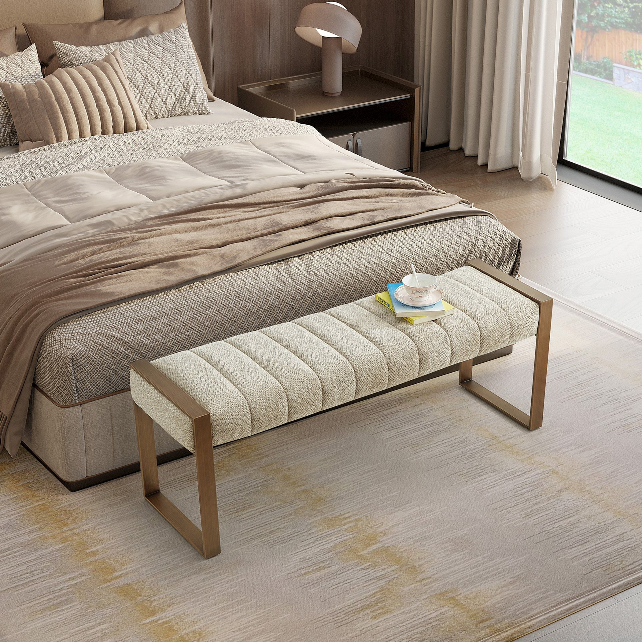 مقعد بنش قماش من تيمارو-hbxfurniture-sofasandarmchairs-benches-image-2
