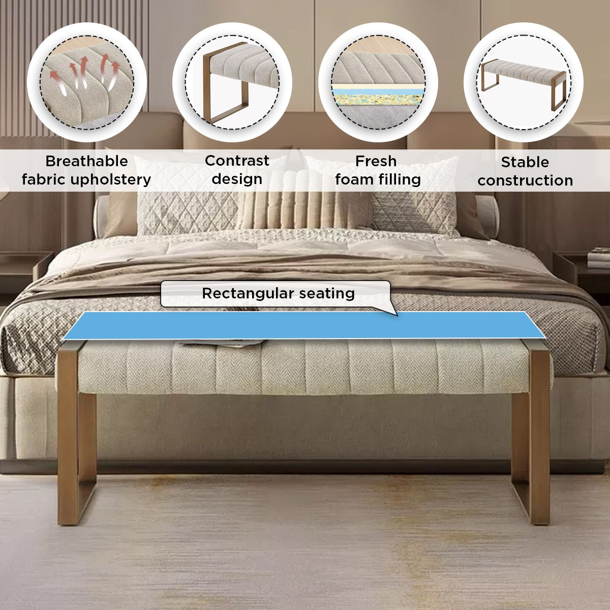 مقعد بنش قماش من تيمارو-hbxfurniture-sofasandarmchairs-benches-image-5
