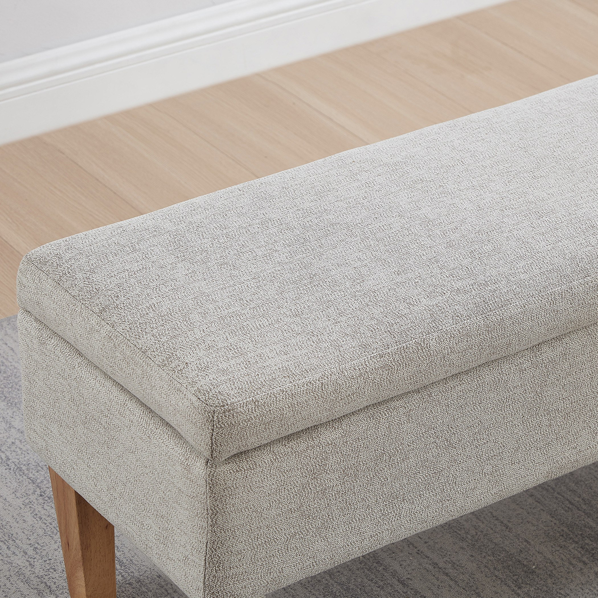 مقعد بنش قماش بمساحة تخزين  من كارول-hbxfurniture-sofasandarmchairs-benches-image-7