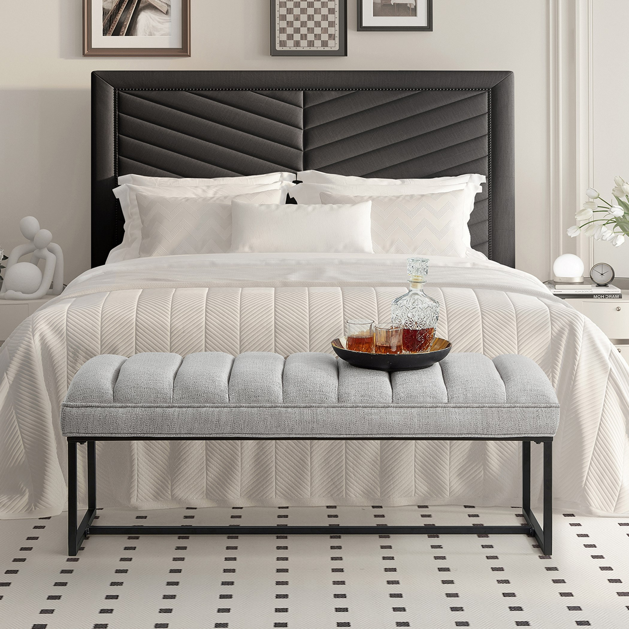 مقعد بنش قماش من بنتا-hbxfurniture-sofasandarmchairs-benches-image-2