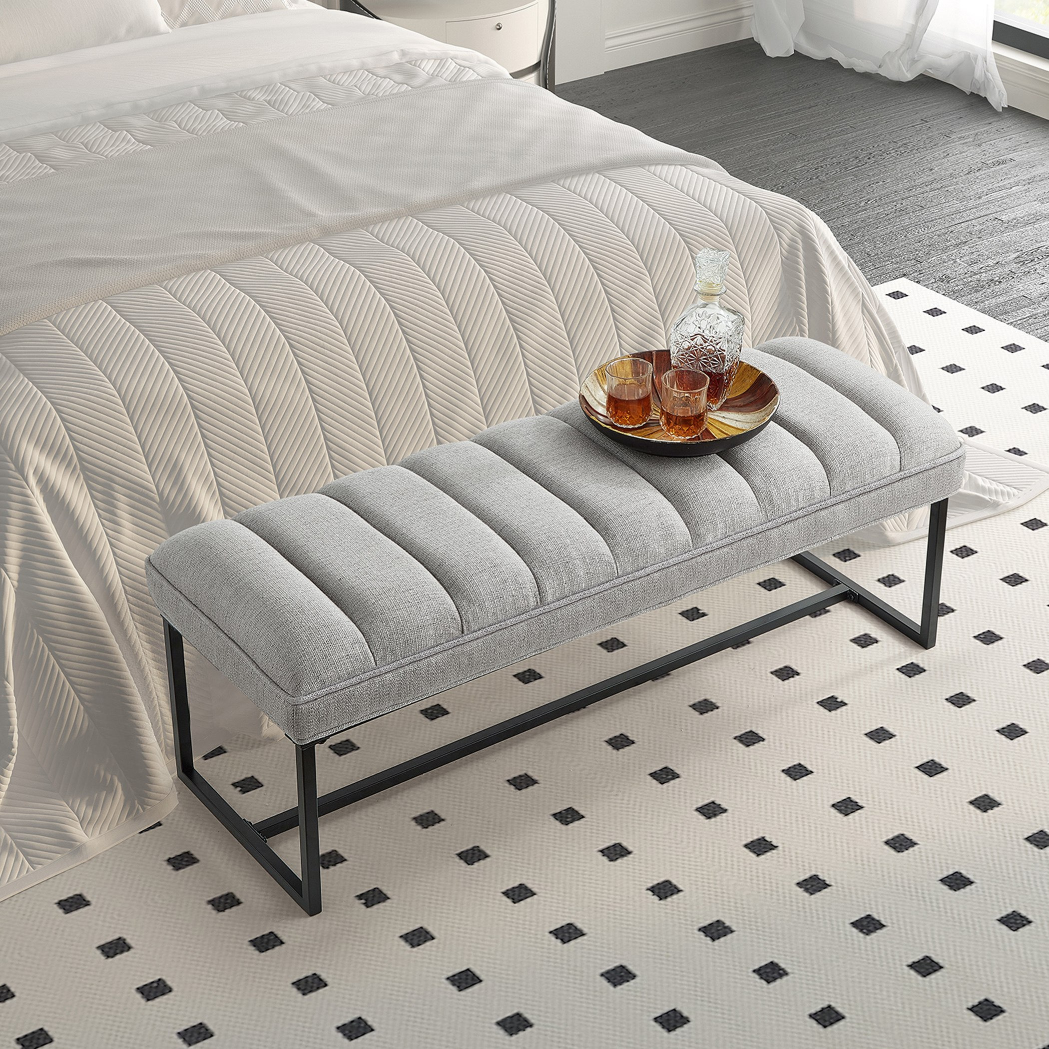مقعد بنش قماش من بنتا-hbxfurniture-sofasandarmchairs-benches-image-3