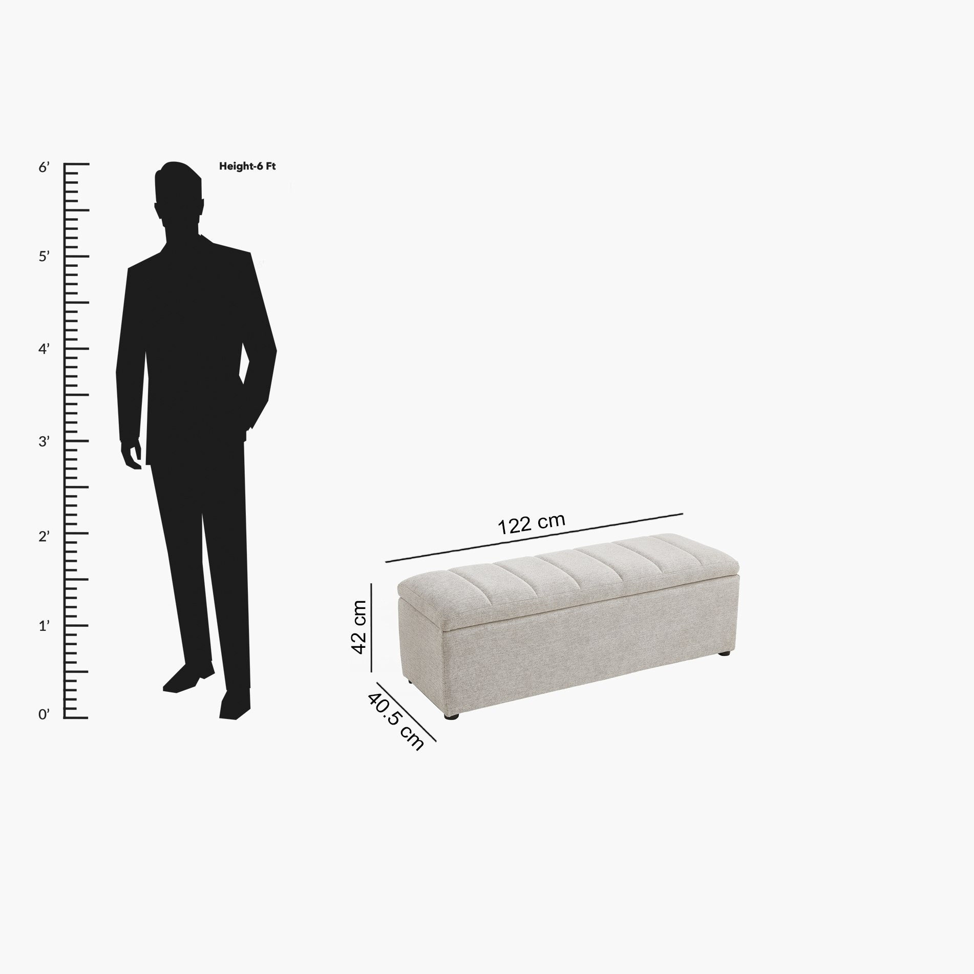 مقعد بنش قماش بمساحة تخزين من أورلين-hbxfurniture-sofasandarmchairs-benches-image-11