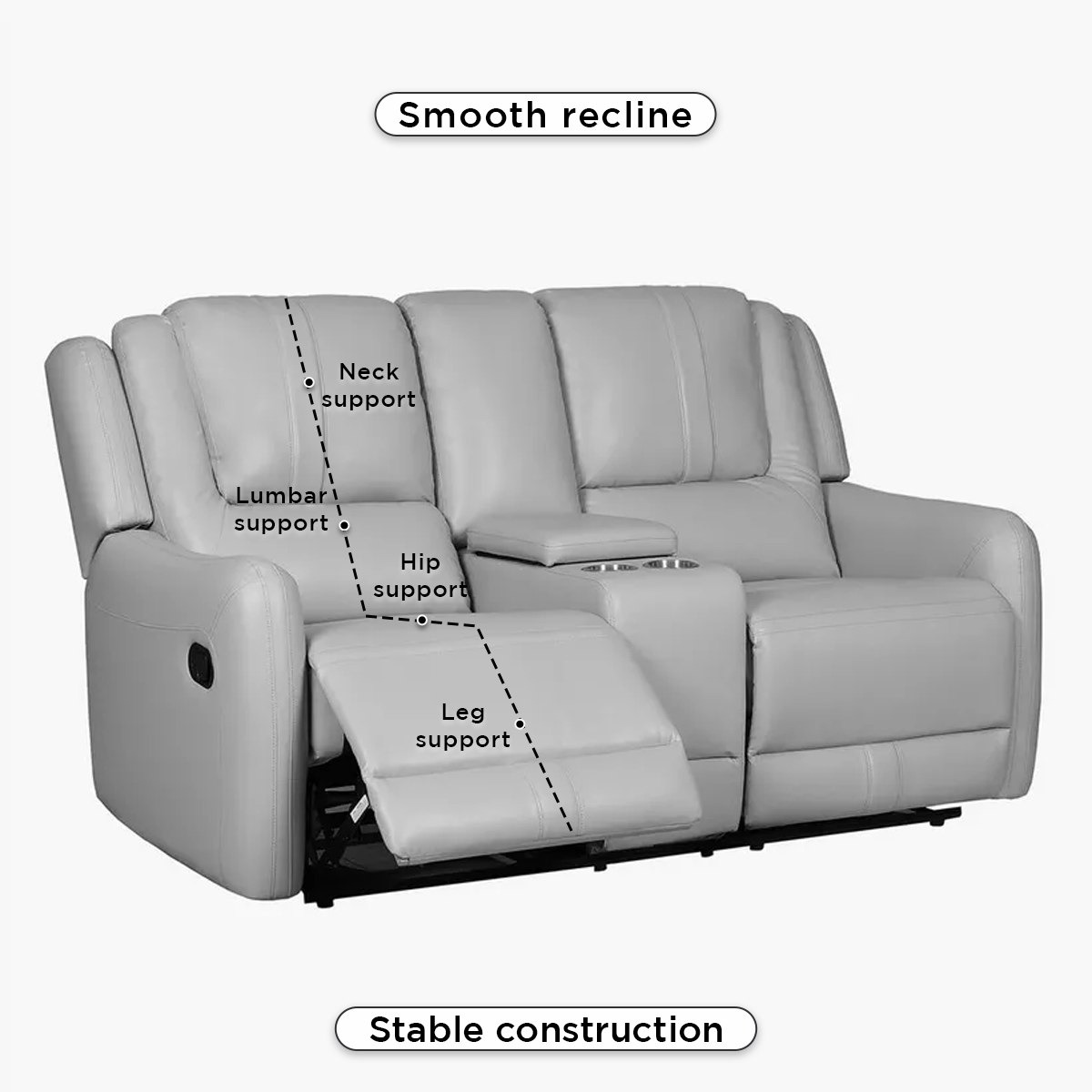 Jordan 2-Seater Fabric Recliner Sofa with Console and Cup Holders-hbxfurniture-sofasandarmchairs-reclinersofas-image-6