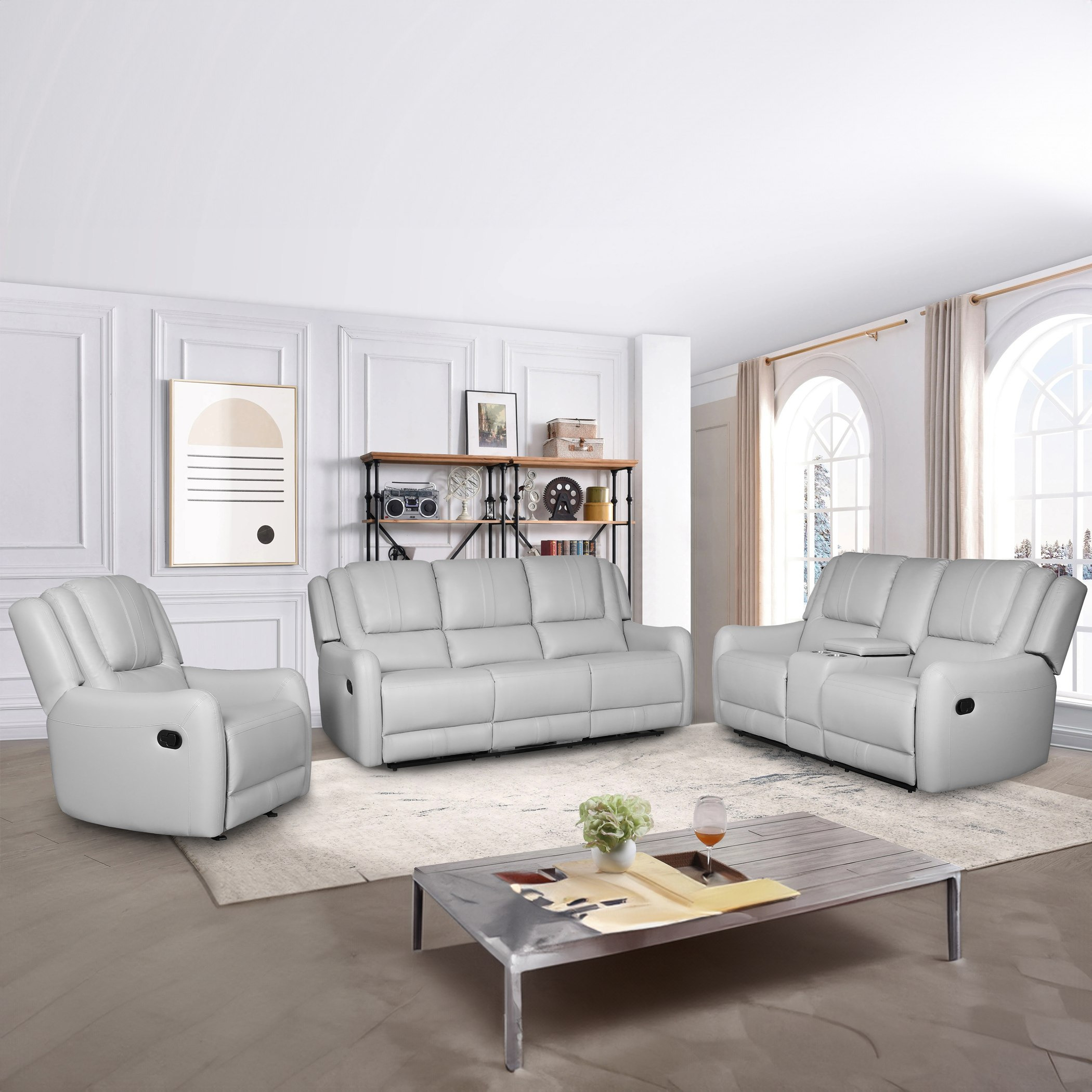 Jordan 2-Seater Fabric Recliner Sofa with Console and Cup Holders-hbxfurniture-sofasandarmchairs-reclinersofas-image-9