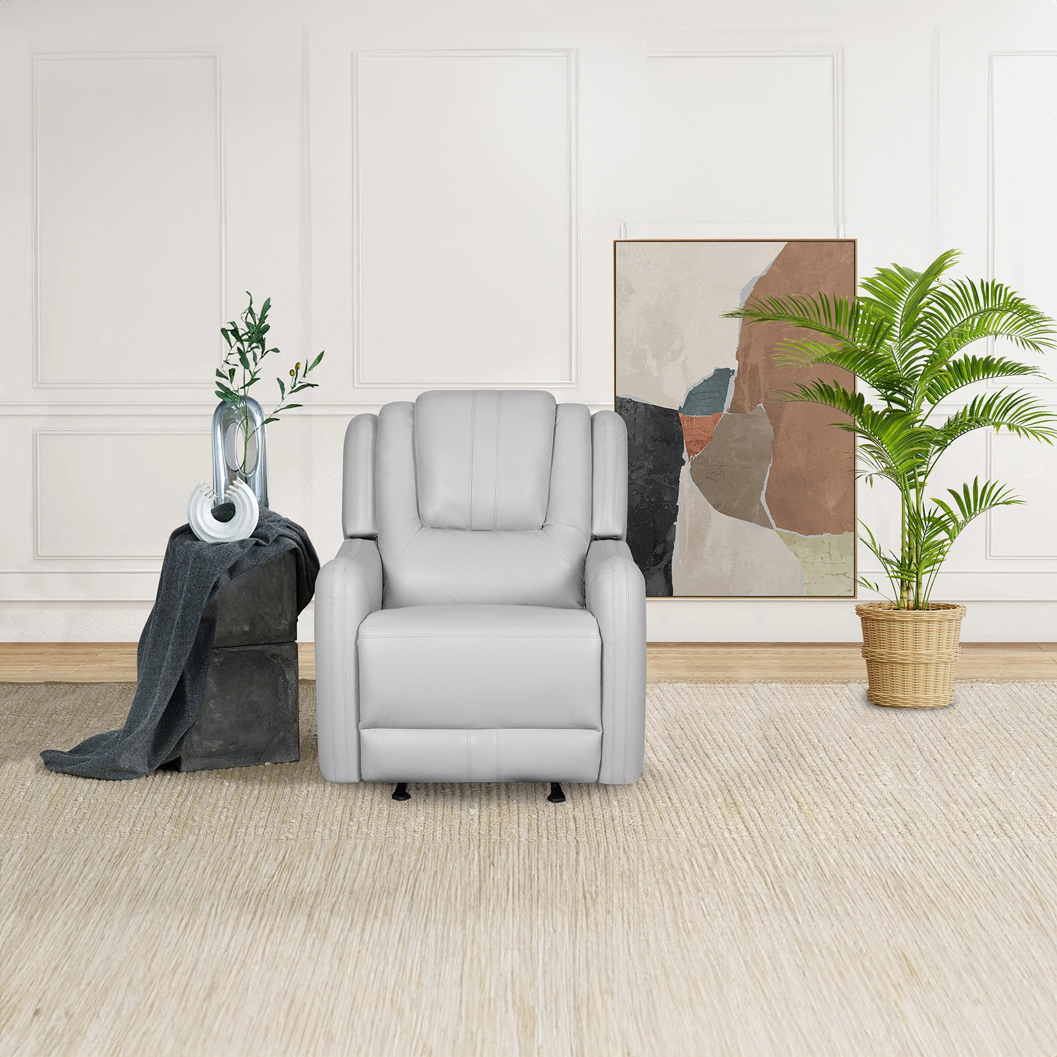 Jordan Armchair Fabric Sofa Recliner with Glider-hbxfurniture-sofasandarmchairs-armchairs-image-1