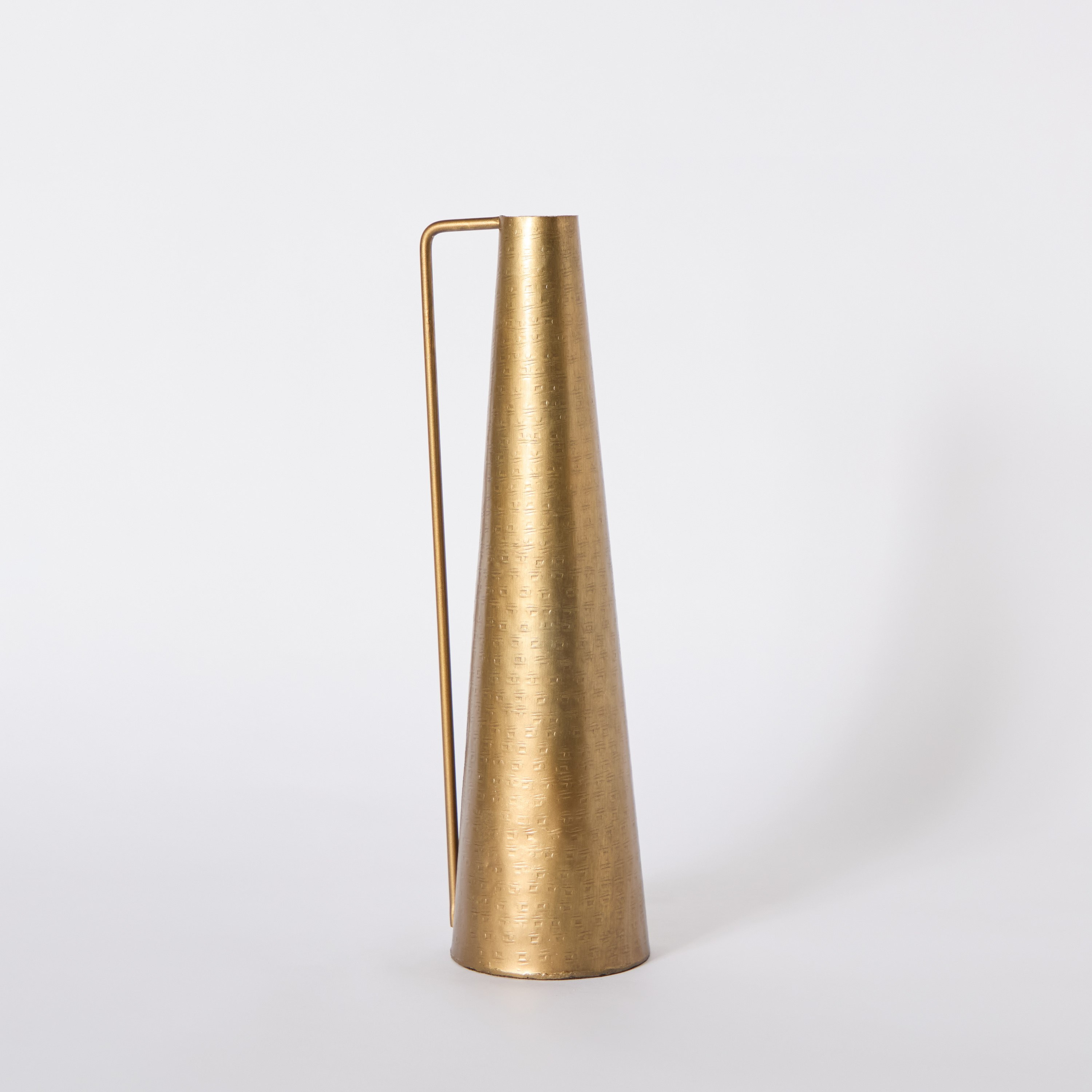 مزهرية أبريق رفيعة مطروقة معدنية مطروقة من ليت - 10x10x37 سم-hbxbedroom-decorandaccessories-vases-image-5