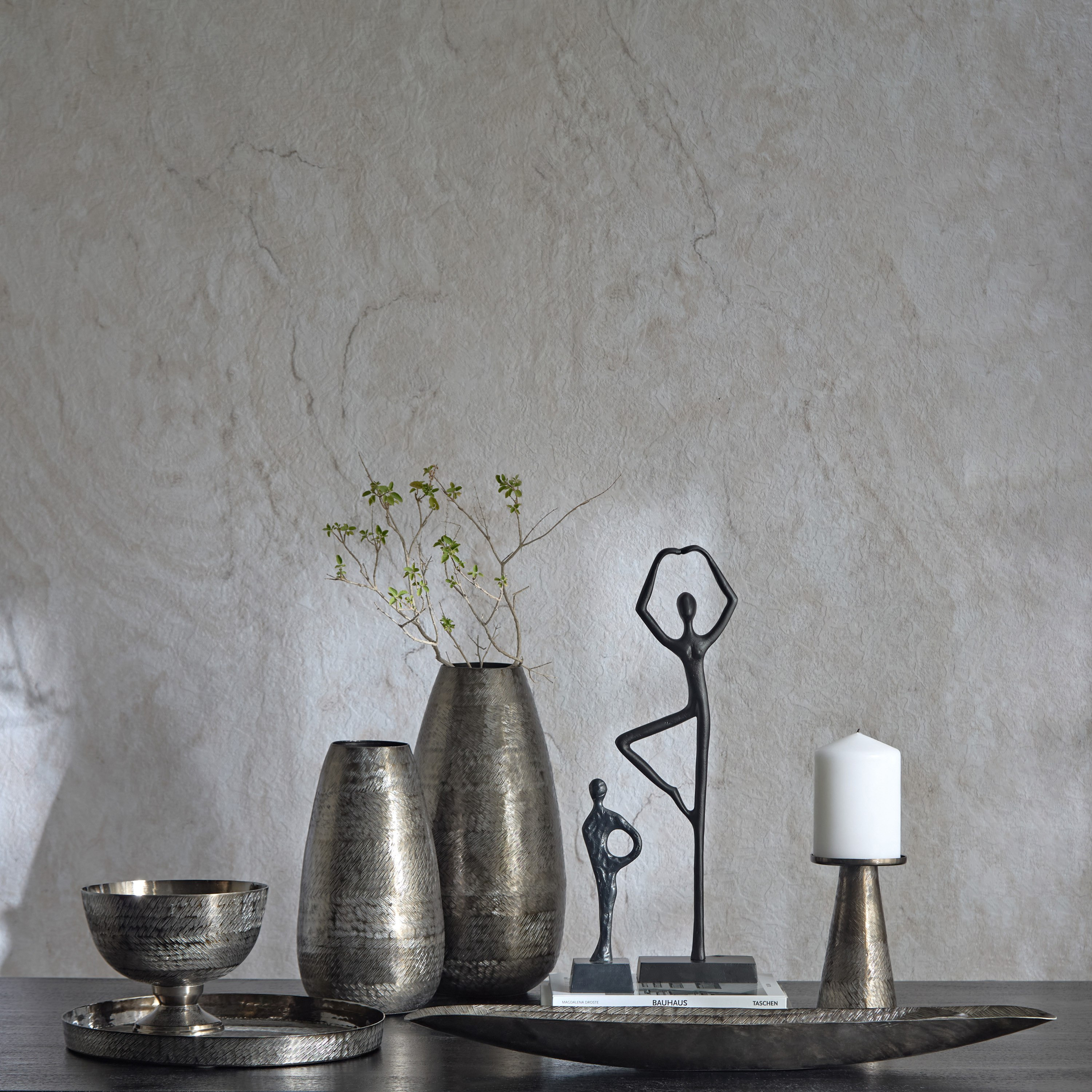 Litt Aluminium Zig Zag Etched Drop Vase - 16x16x31 cm-hbxbedroom-decorandaccessories-vases-image-4