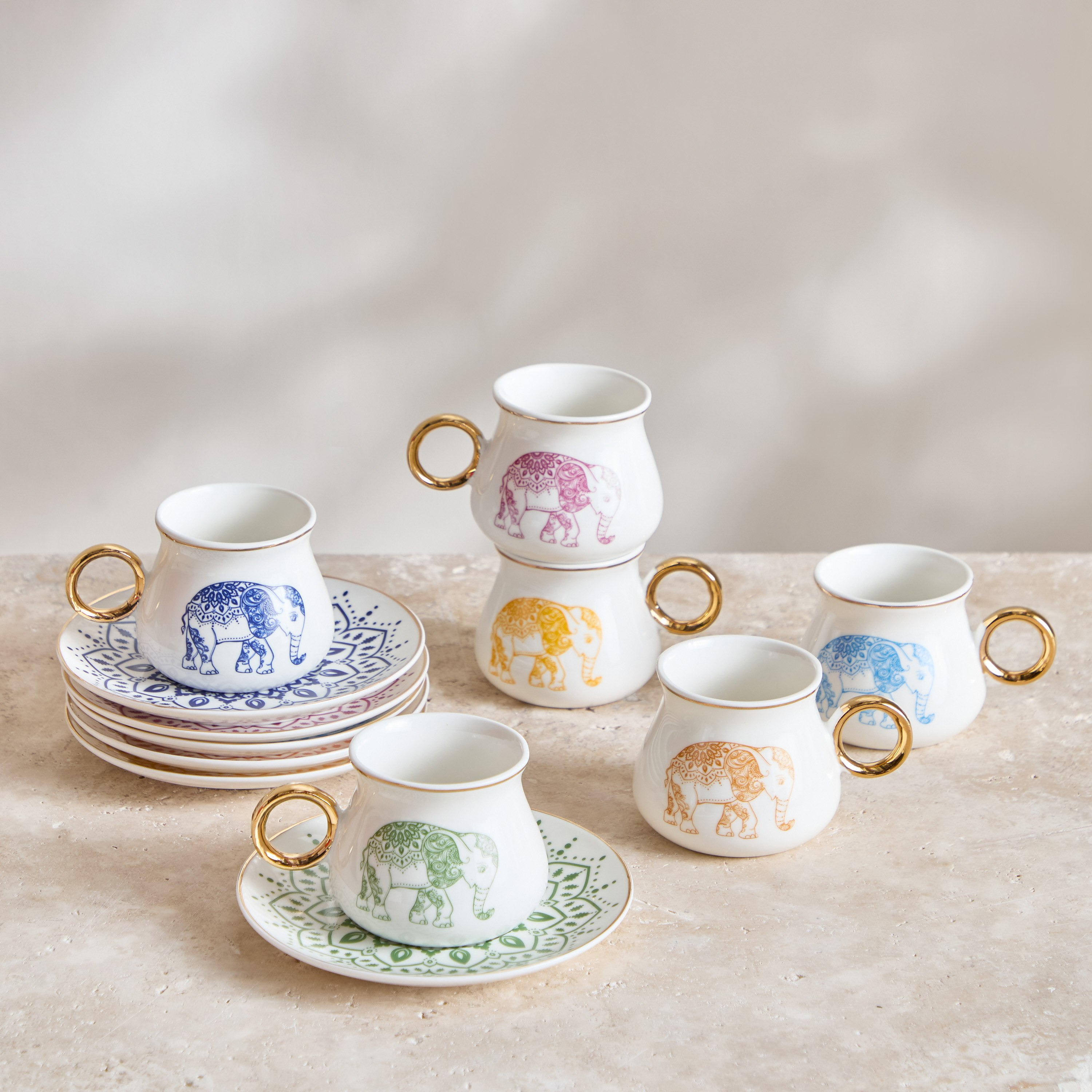 طقم فناجين إسبريسو وصحون 12 قطعة من باري - 100 مل-hbxhomeware-hbxkitchen-image-1