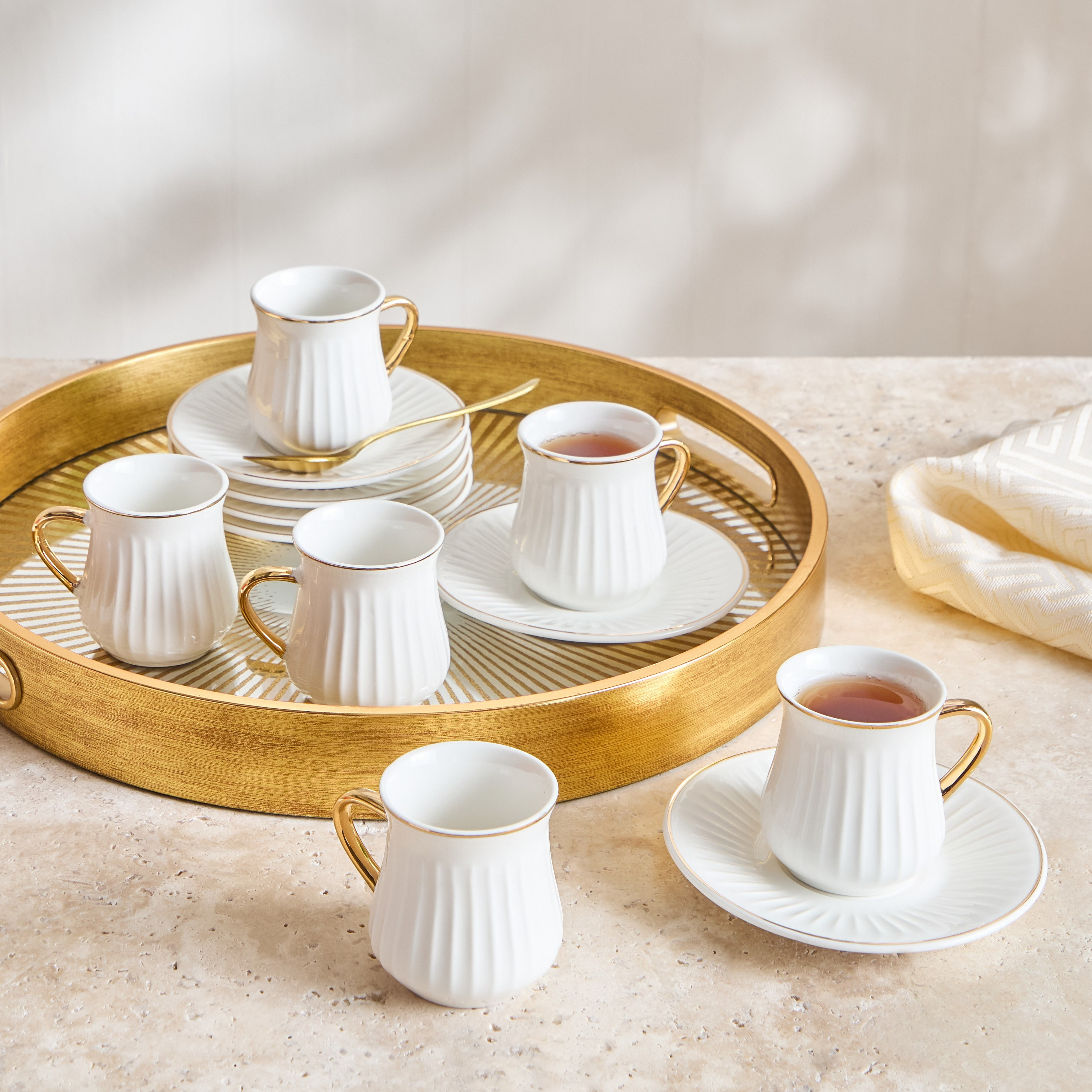 طقم فناجين إسبريسو وصحون 12 قطعة من عامر - 100 مل-hbxhomeware-hbxkitchen-image-4