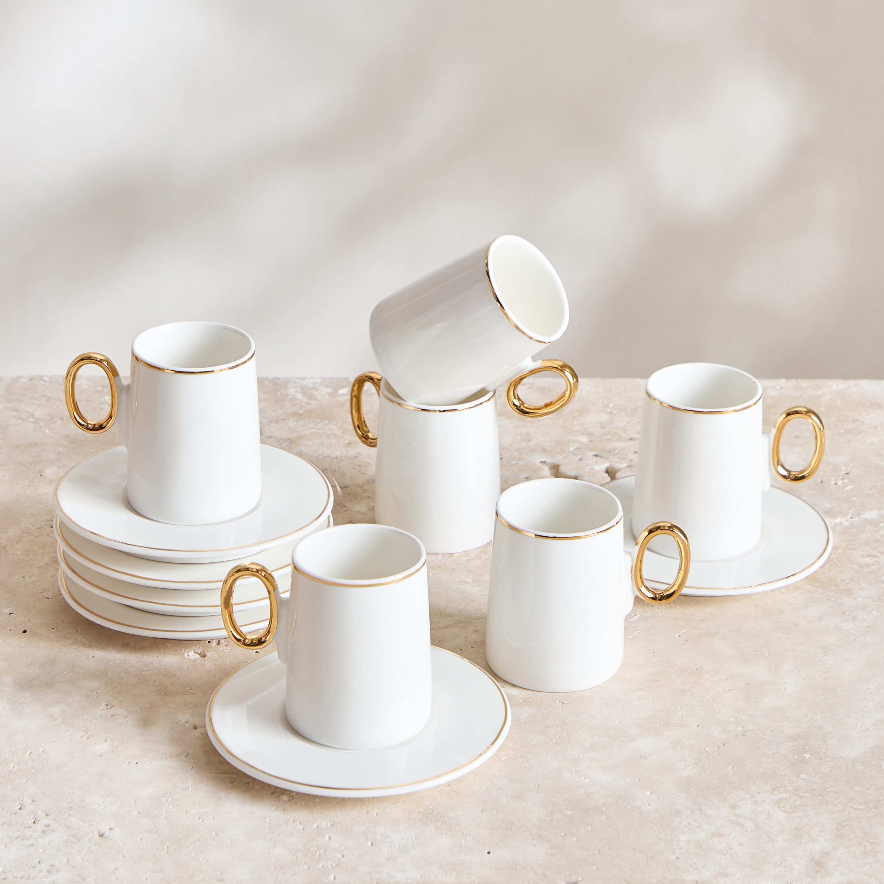 طقم فناجين إسبريسو وصحون 12 قطعة من رينيه - 100 مل-hbxhomeware-hbxkitchen-image-1