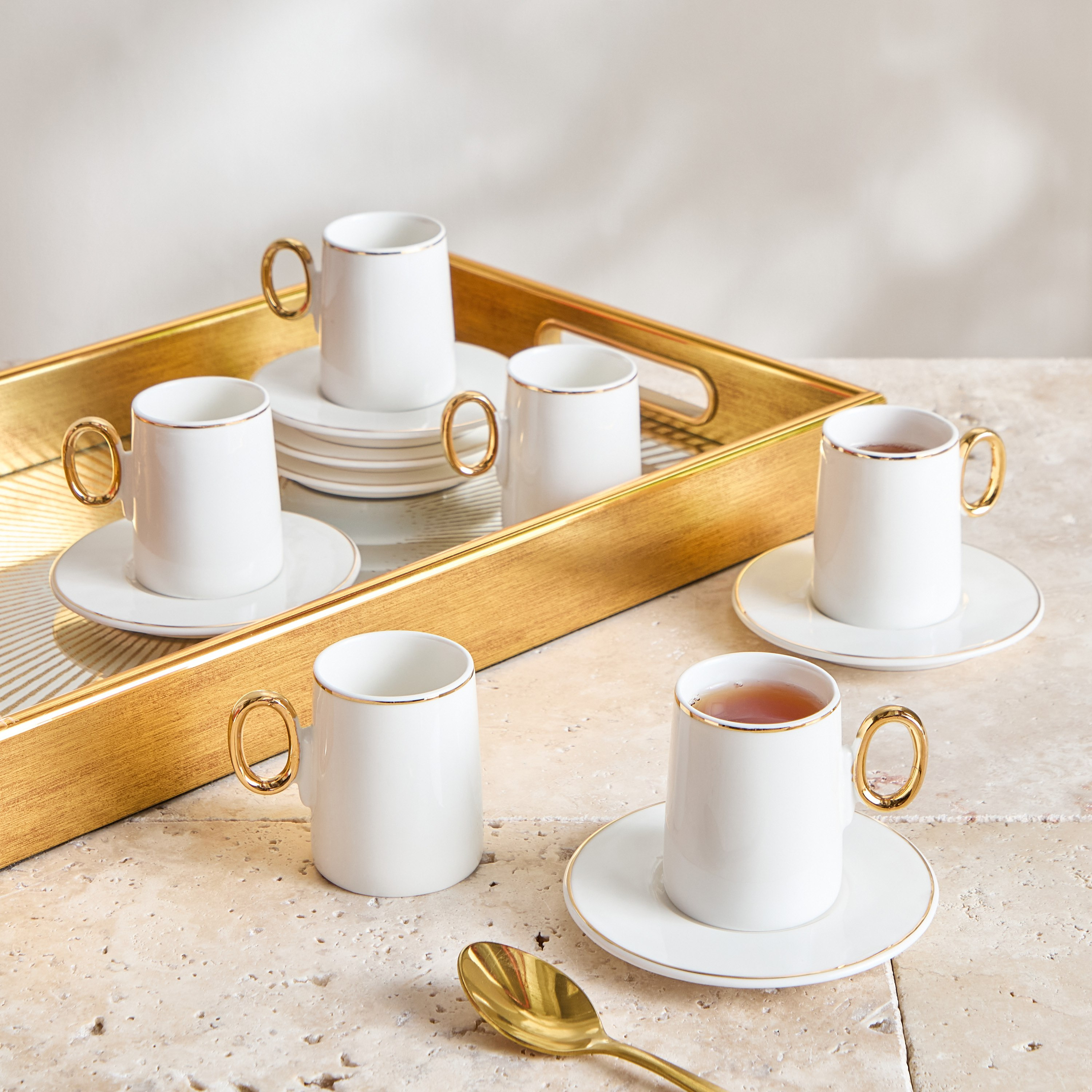 طقم فناجين إسبريسو وصحون 12 قطعة من رينيه - 100 مل-hbxhomeware-hbxkitchen-image-4