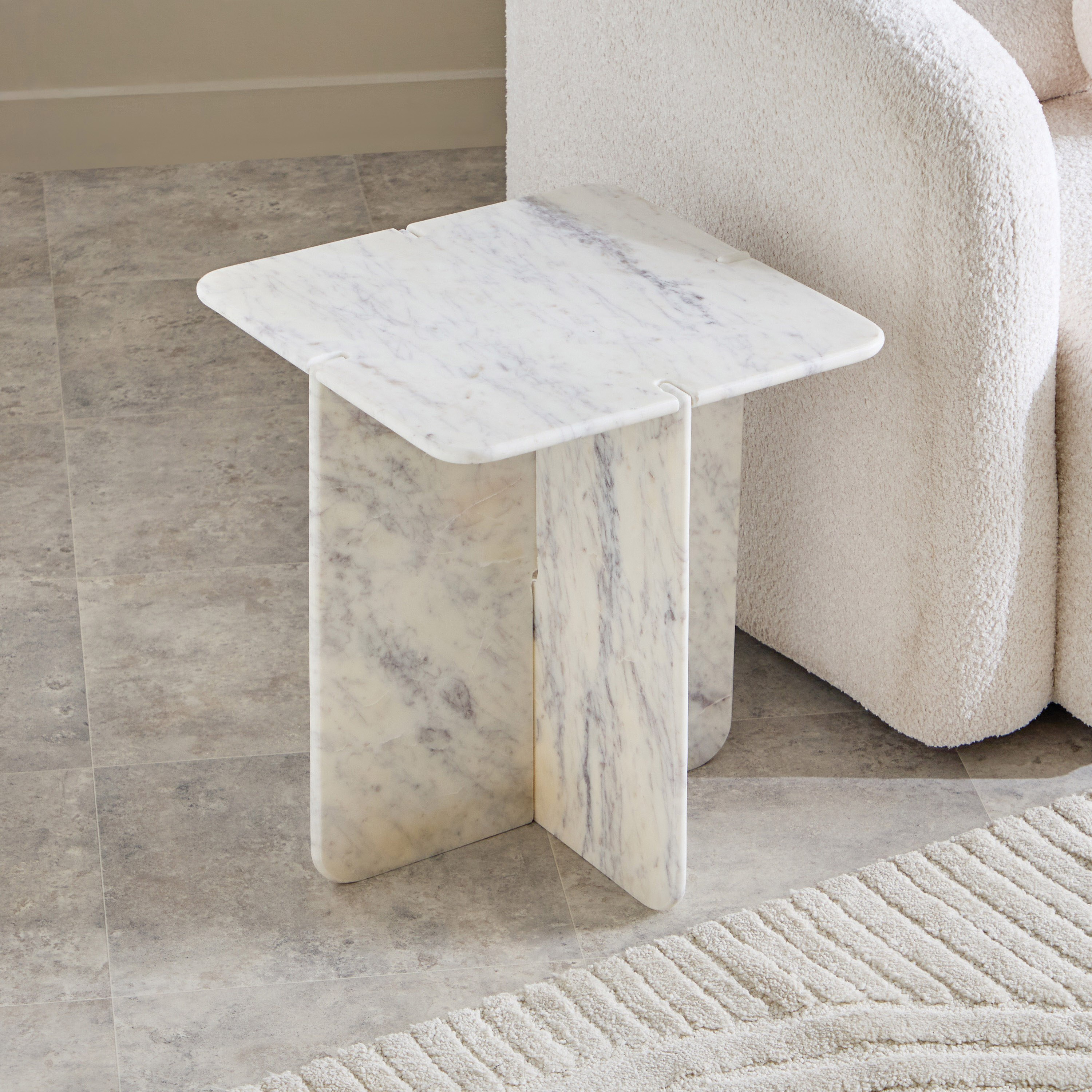 Vendra Viola Genuine Marble End Table-hbxfurniture-livingroom-endtables-image-2