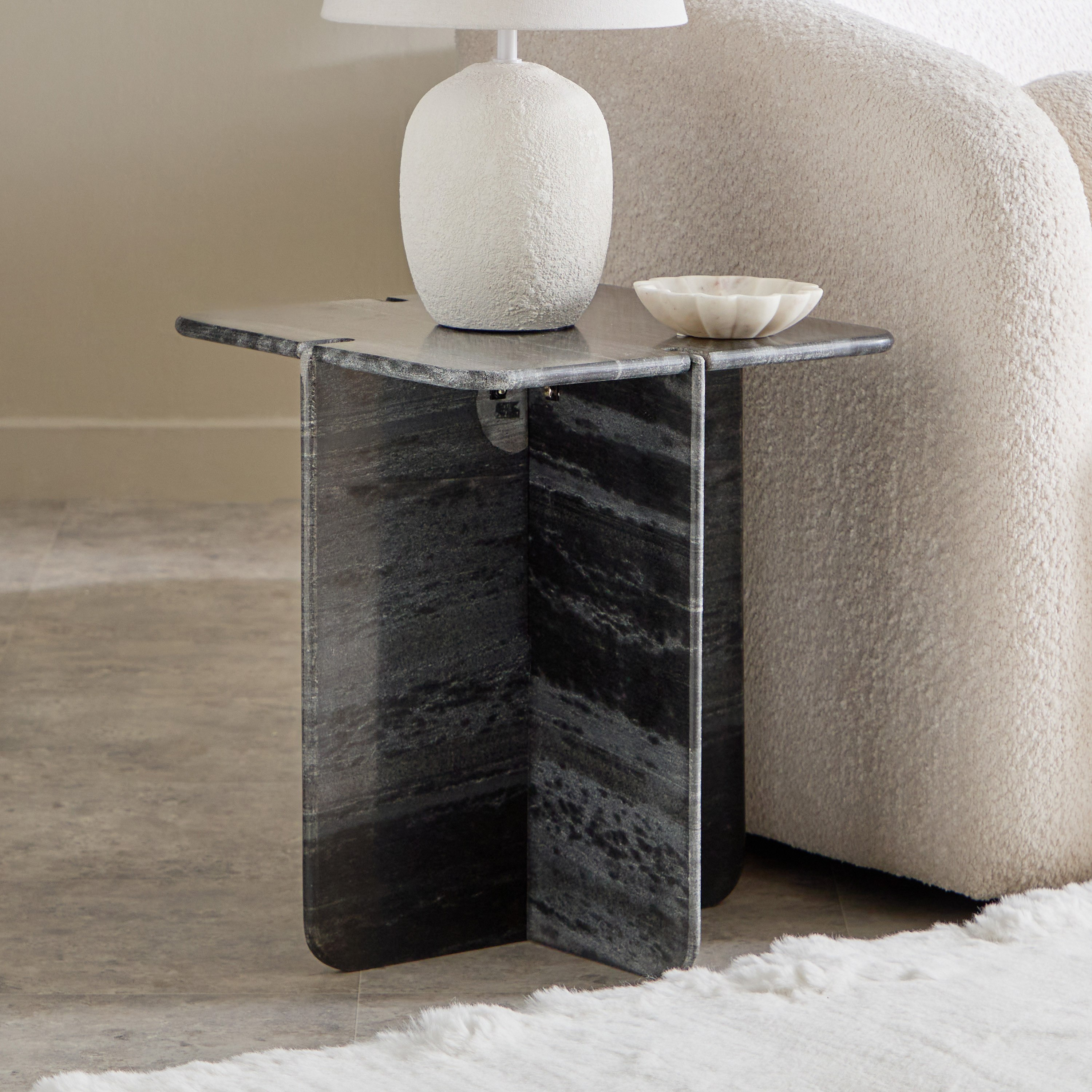 Vendra Viola Genuine Marble End Table-hbxfurniture-livingroom-endtables-image-1