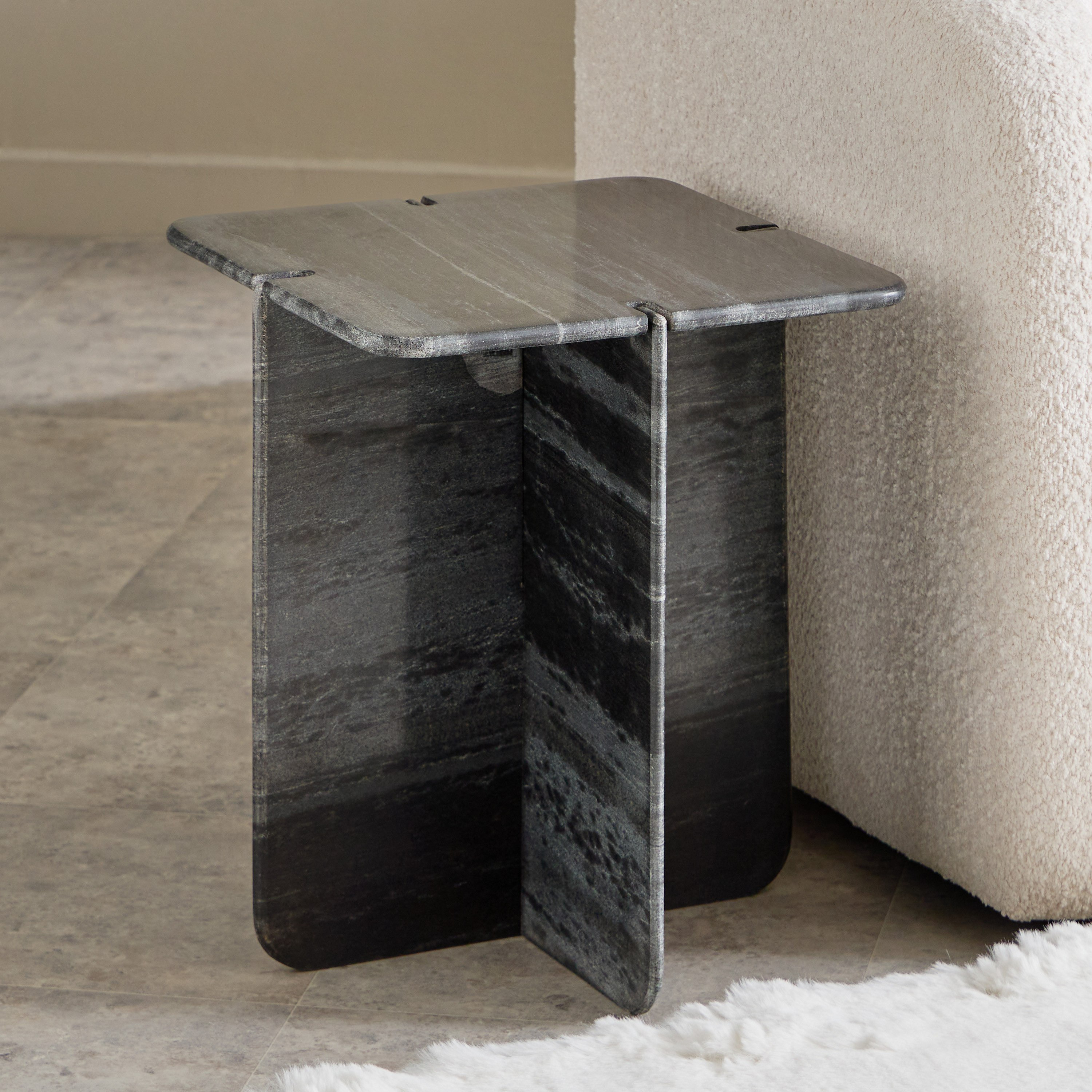 Vendra Viola Genuine Marble End Table-hbxfurniture-livingroom-endtables-image-2